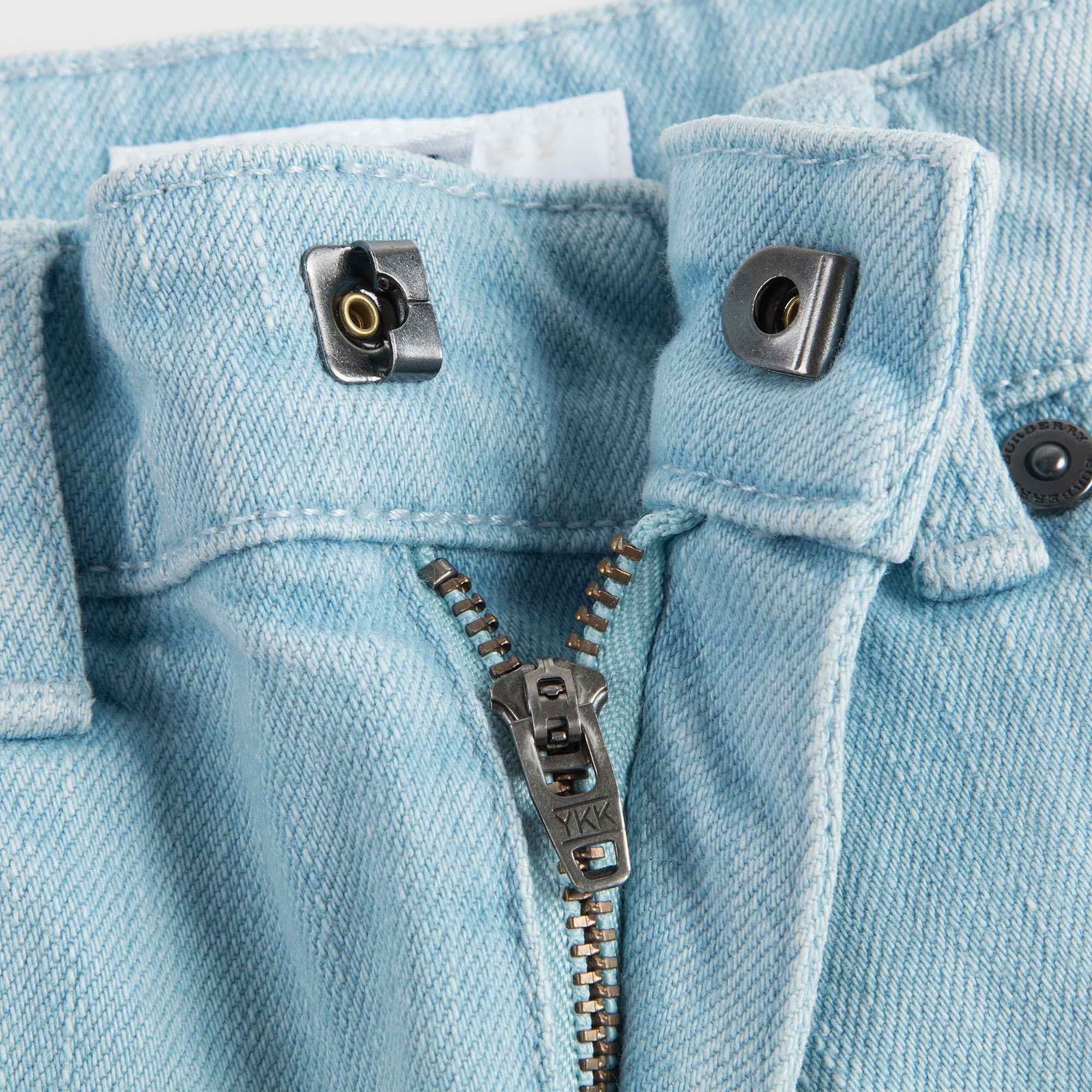 Jean Garçon en Denim Bleu Coupe Droite Décontractée