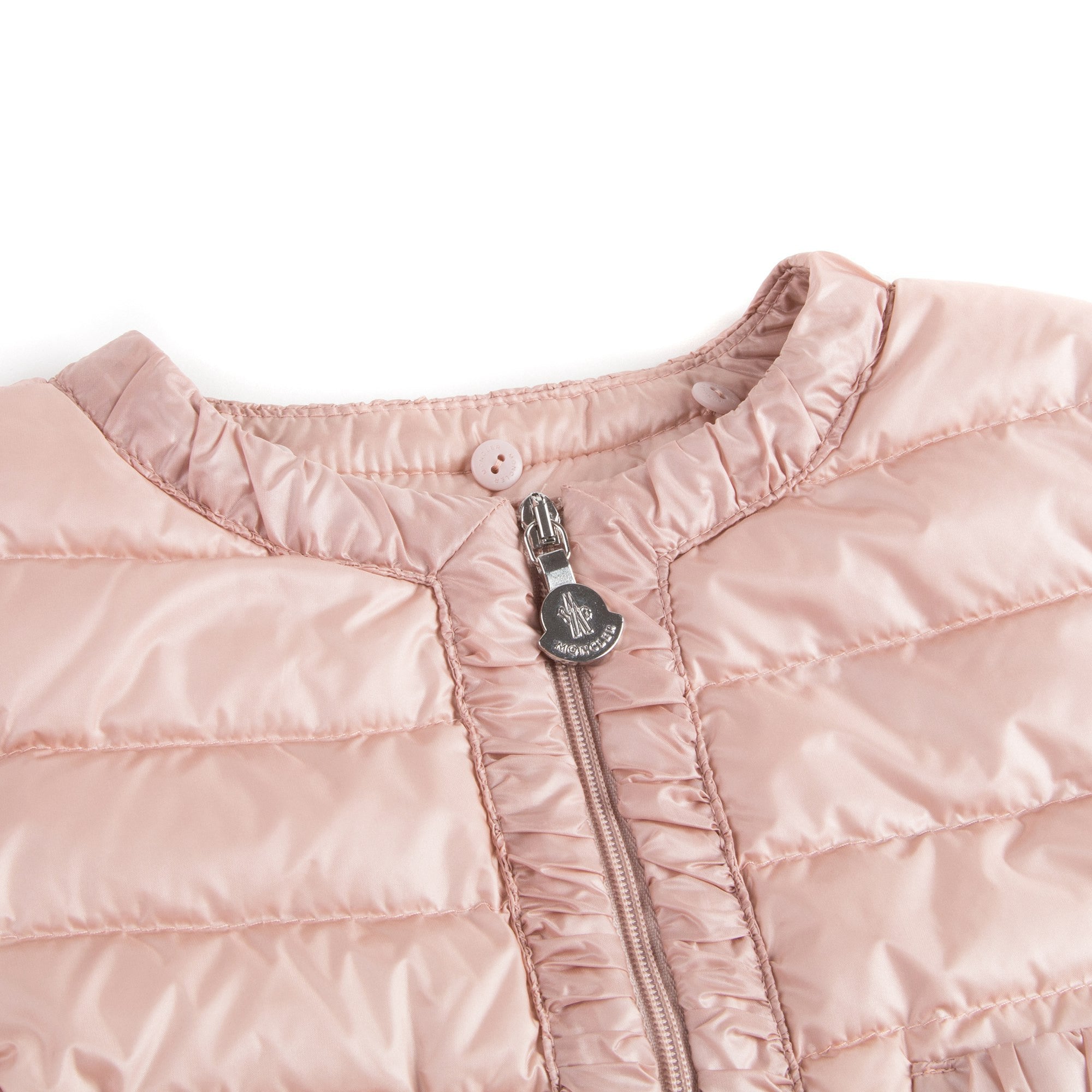 Doudoune à capuche rose vif « Flavienne » pour fille avec poignets à volants