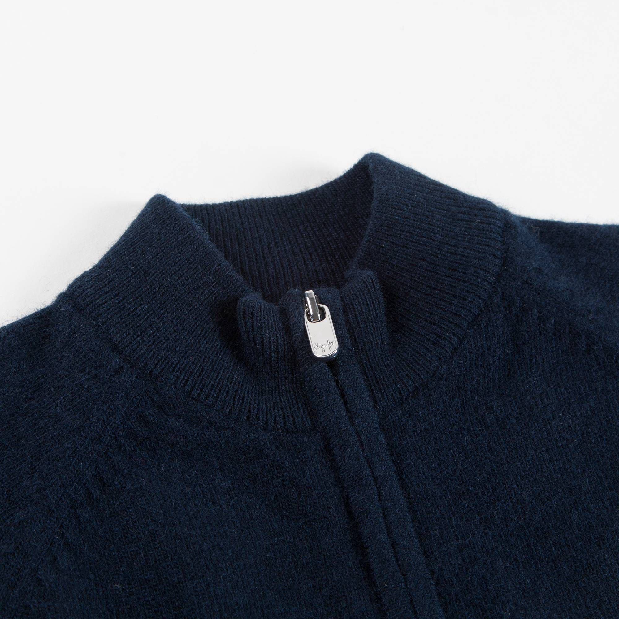 Boys Navy Blue Wool Cardigan