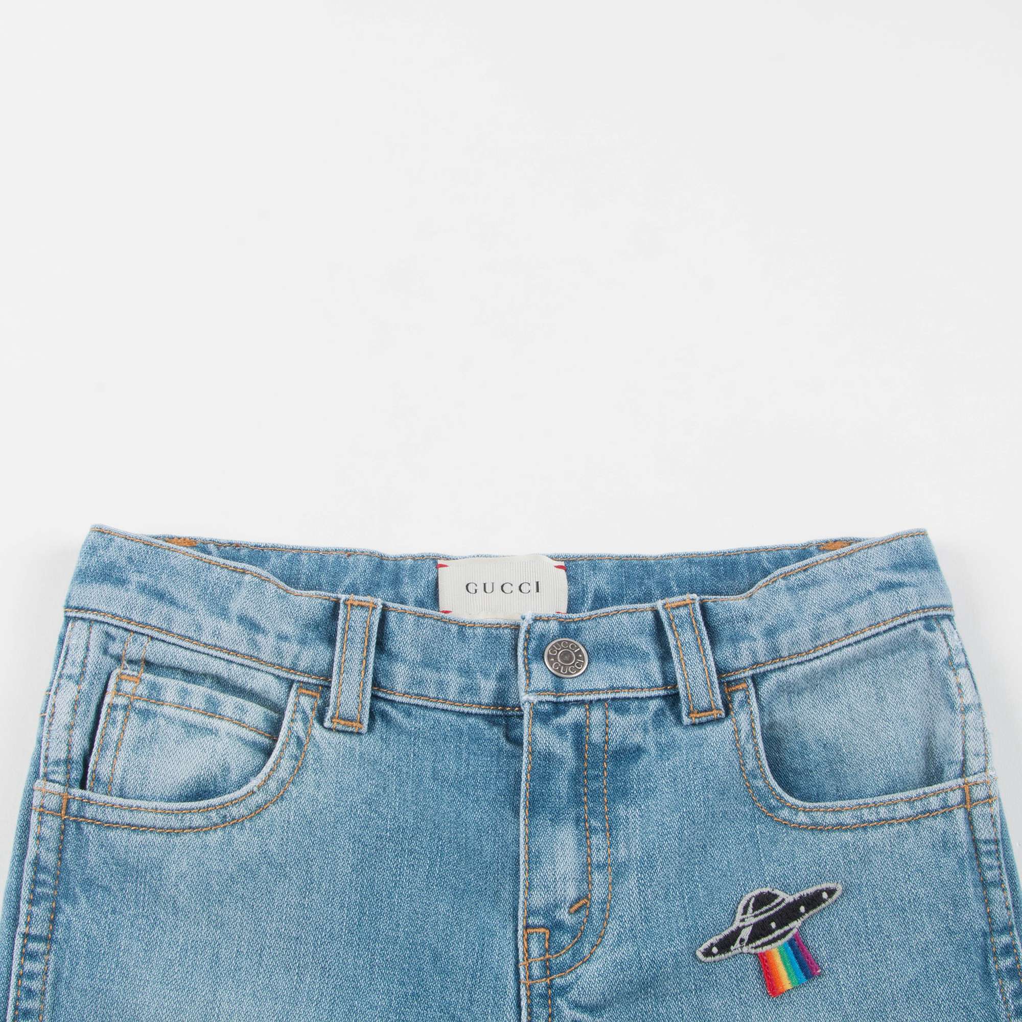 Pantalon fuselé bleu pour bébé fille