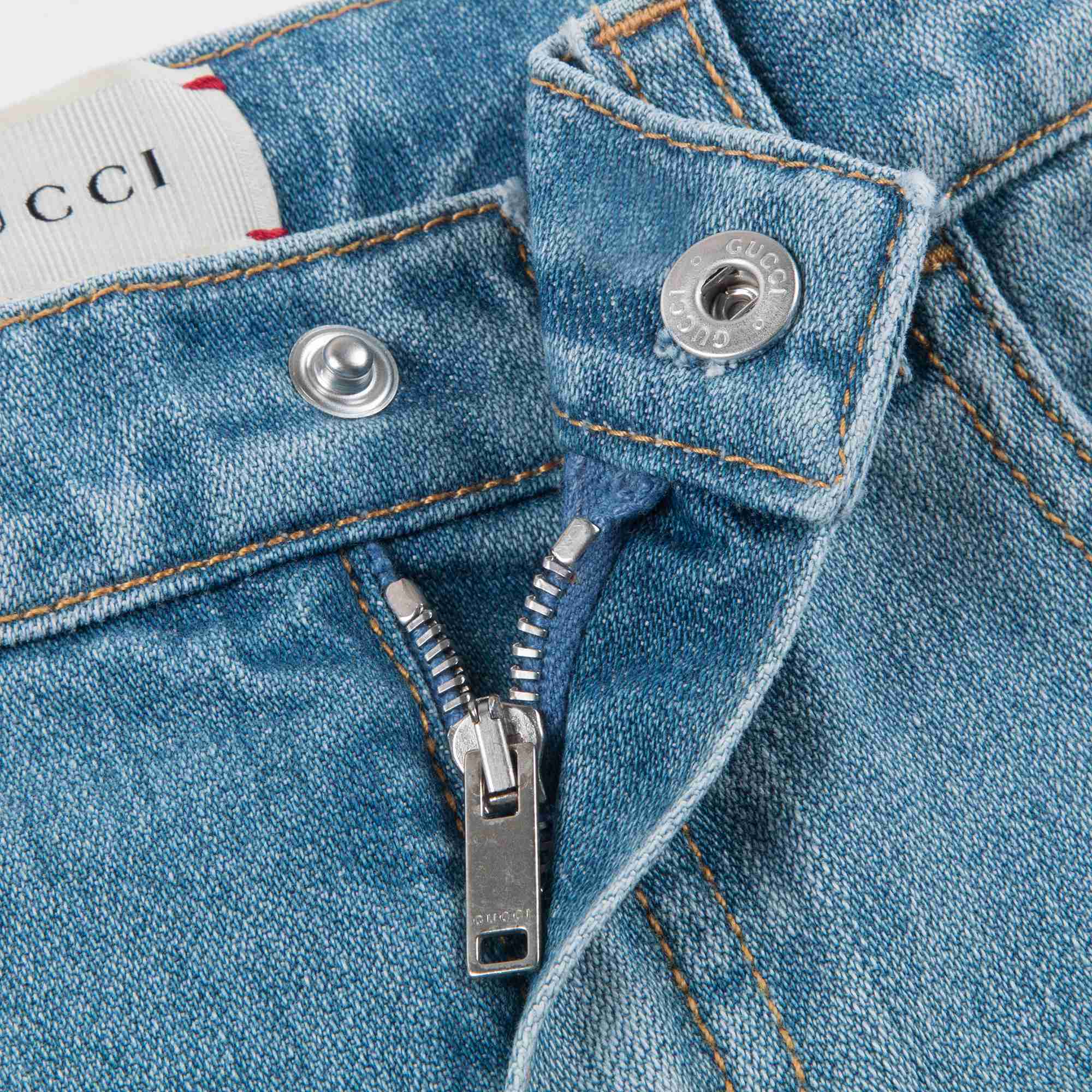 Pantalon fuselé bleu pour bébé fille