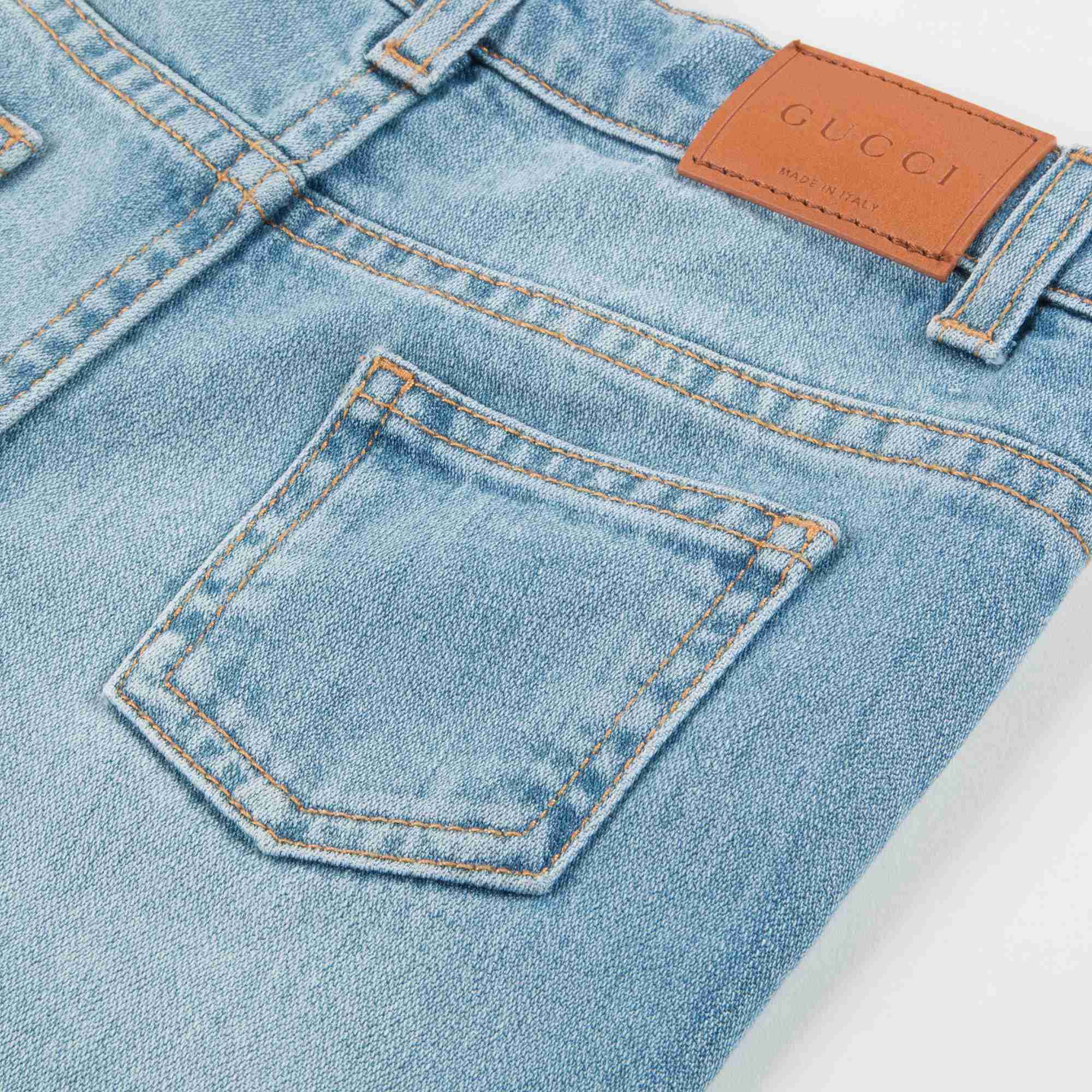 Pantalon fuselé bleu pour bébé fille