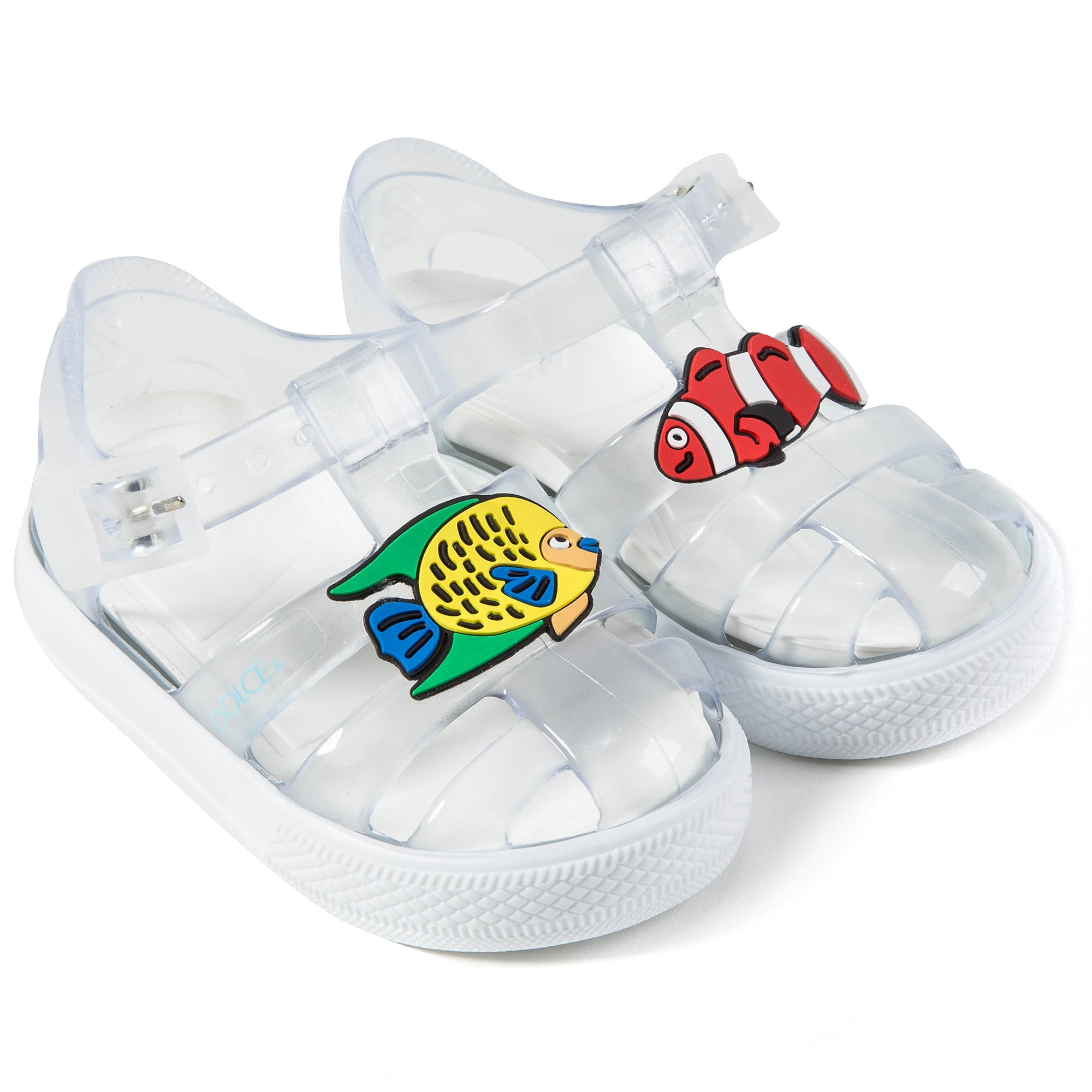 Boys & Girls Transparent Whit Fish Sandals