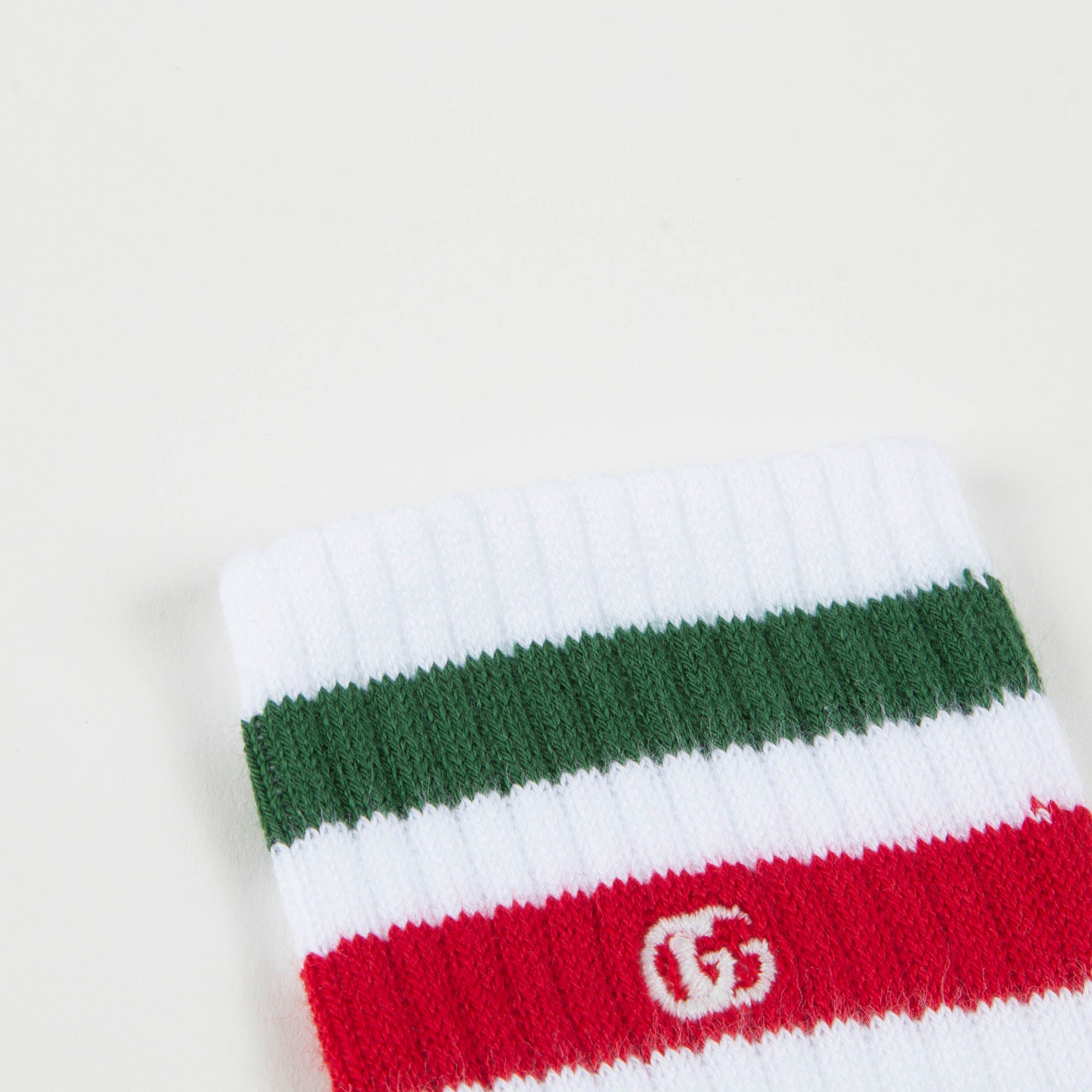 Girls & Boys White & Dark Green Socks