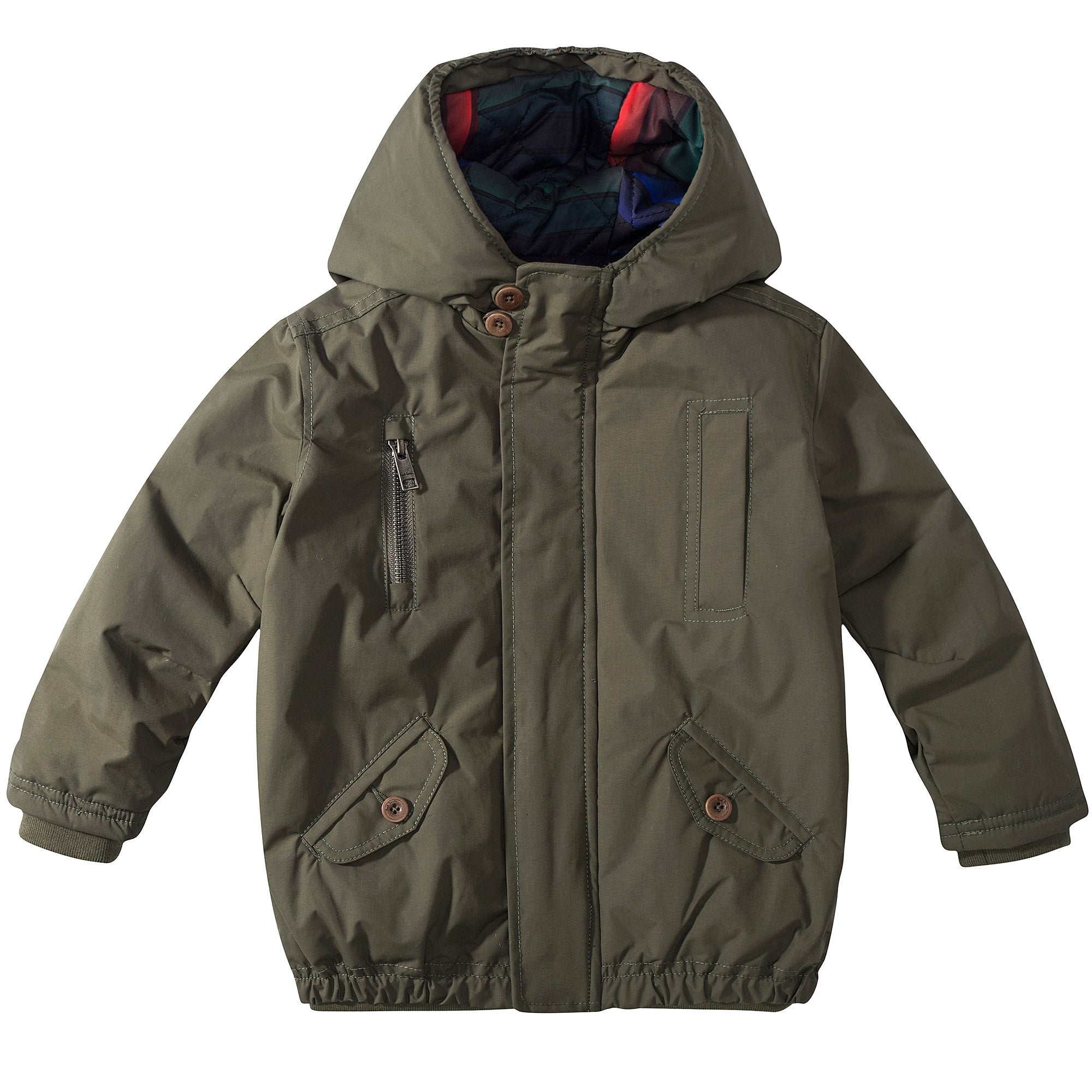 Boys Dark Khaki Coat