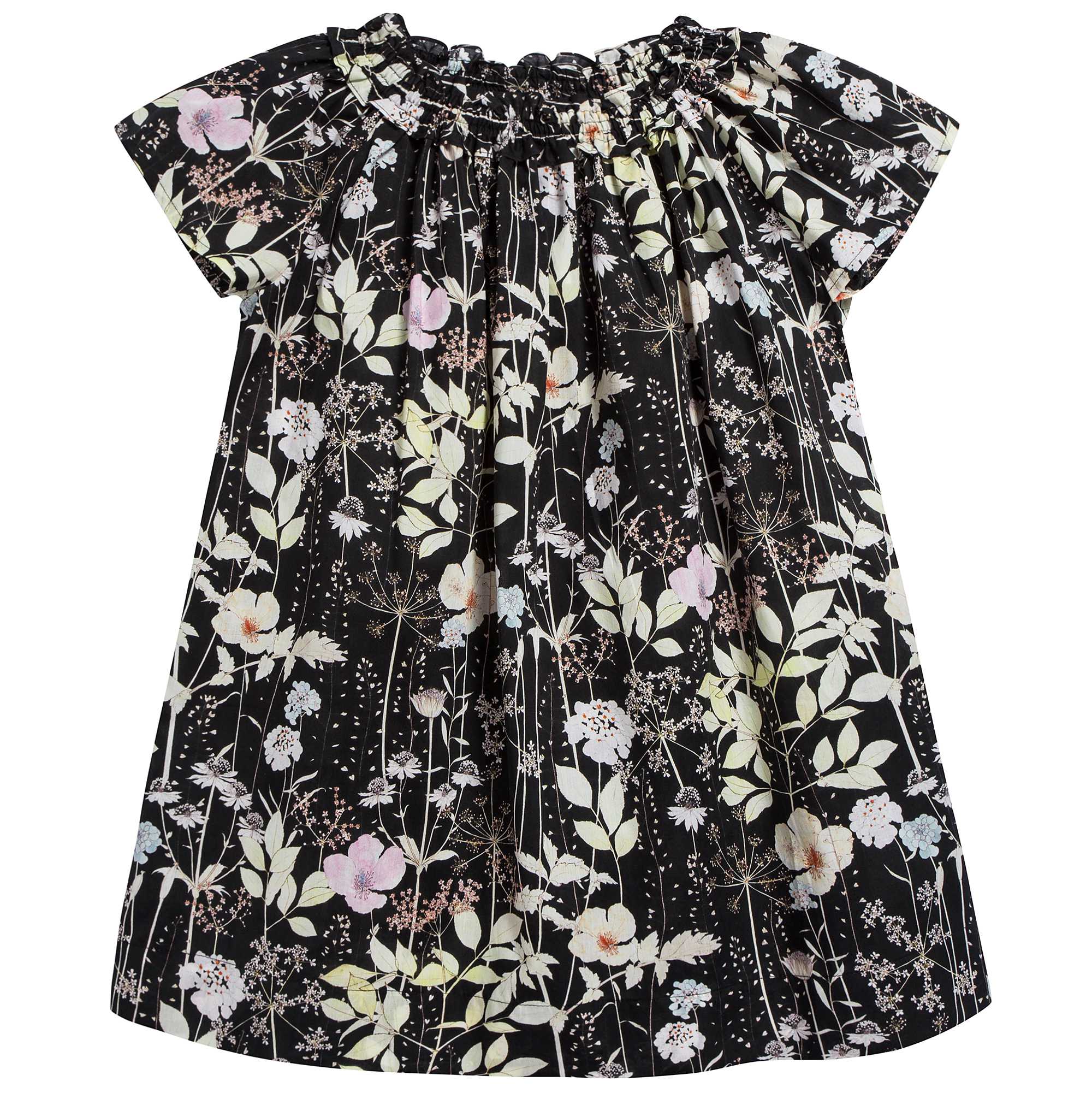 Robe noire imprimée pour fille