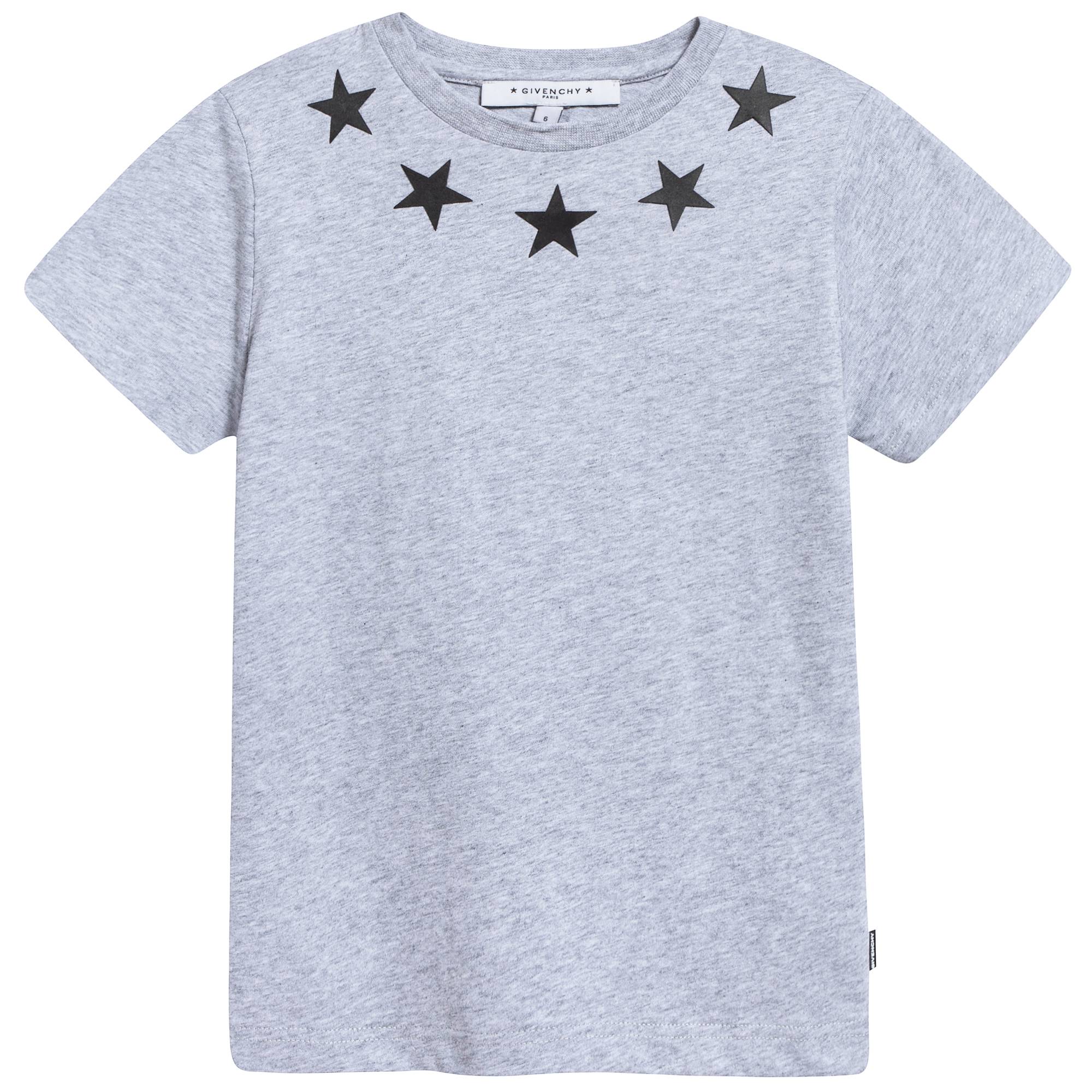 Boys Grey Cotton "Star" T-shirt