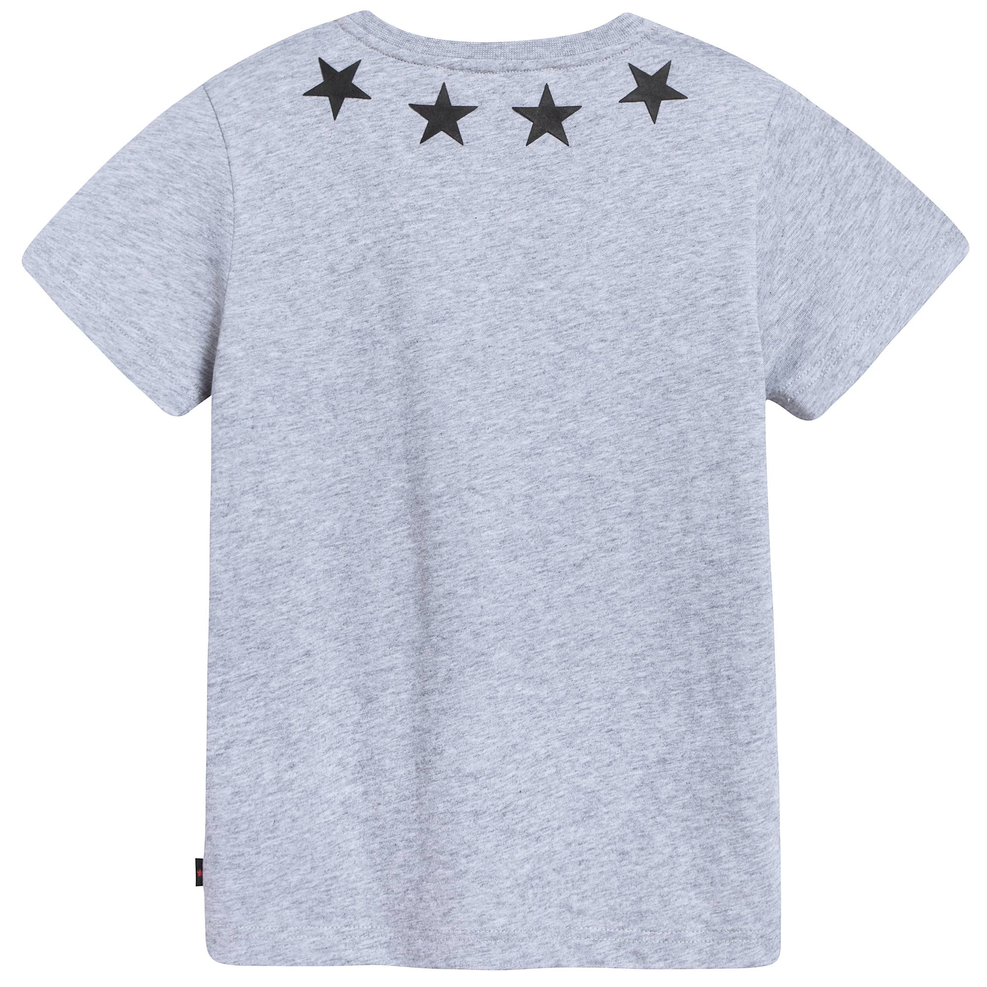 Boys Grey Cotton "Star" T-shirt