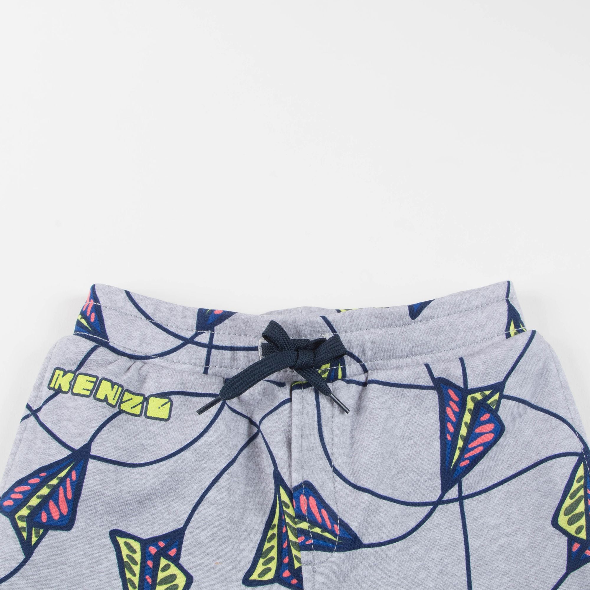 Boys Marl Grey Printed Cotton Shorts