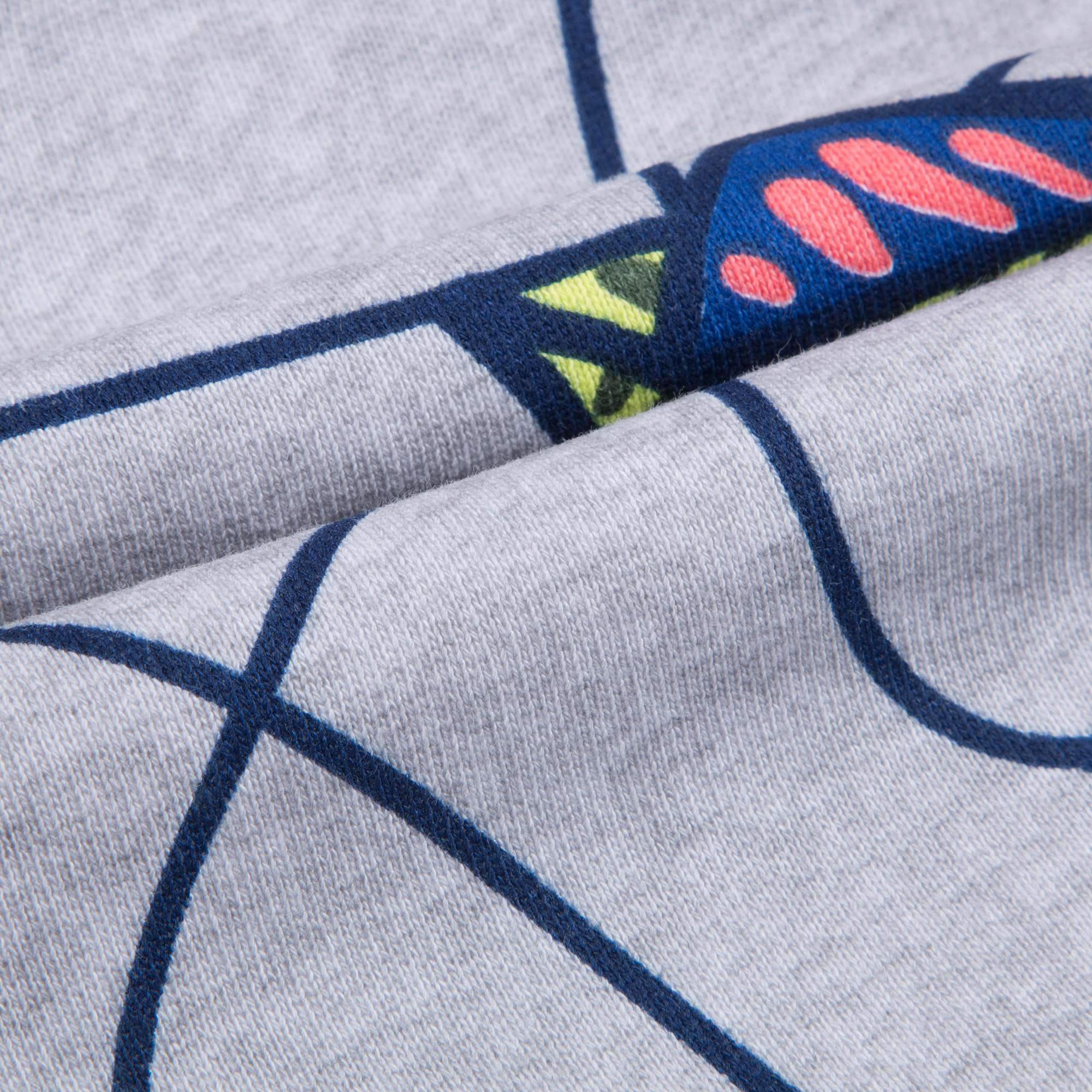 Boys Marl Grey Printed Cotton Shorts
