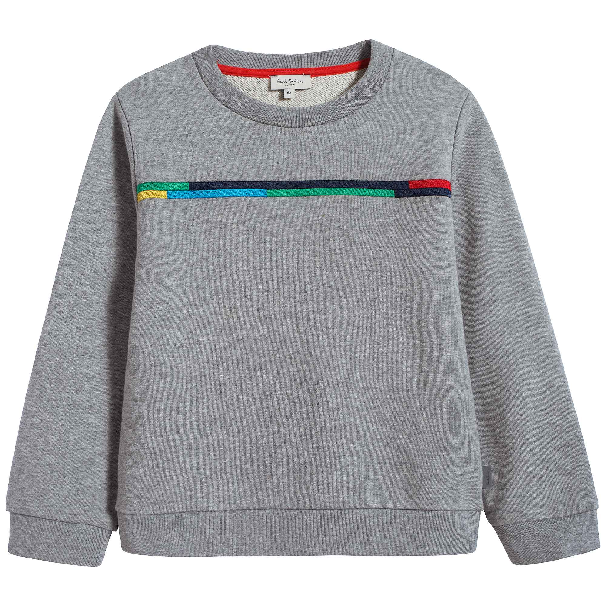 Boys Marl Grey Cotton Sweatshirt