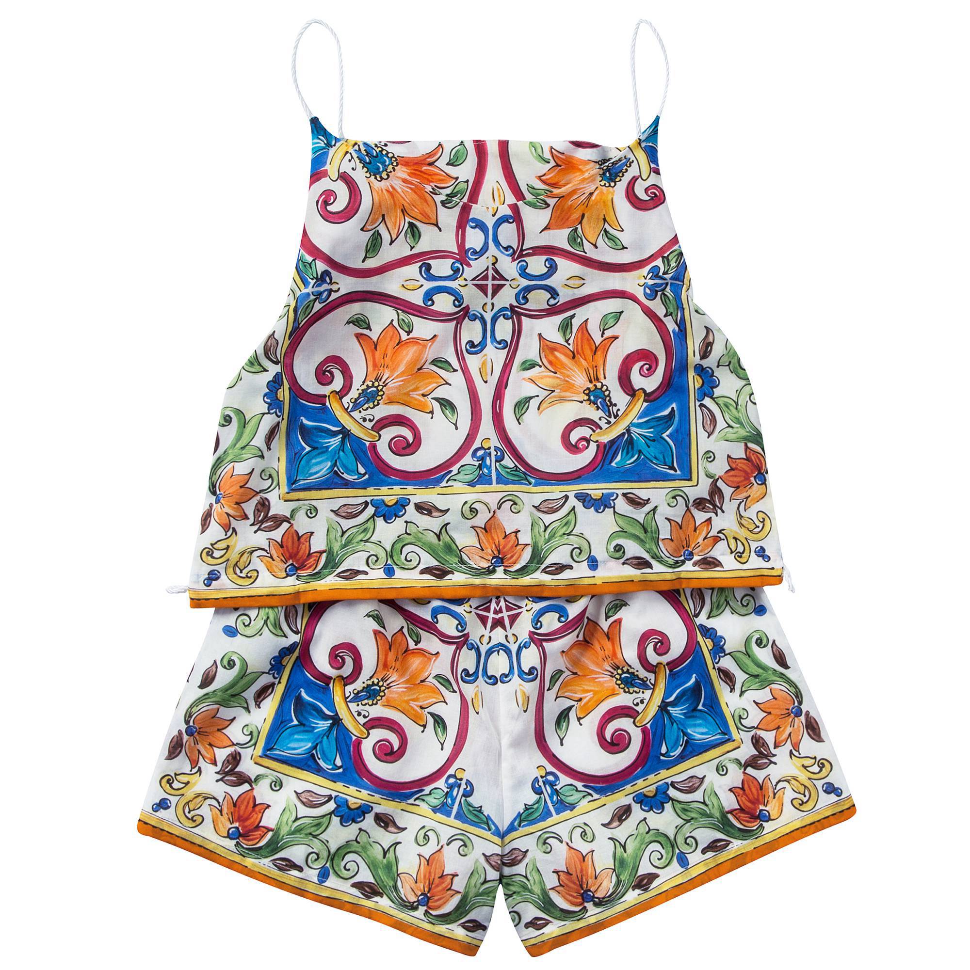 Girls Blue & Green "Maiolica" Hot Suit