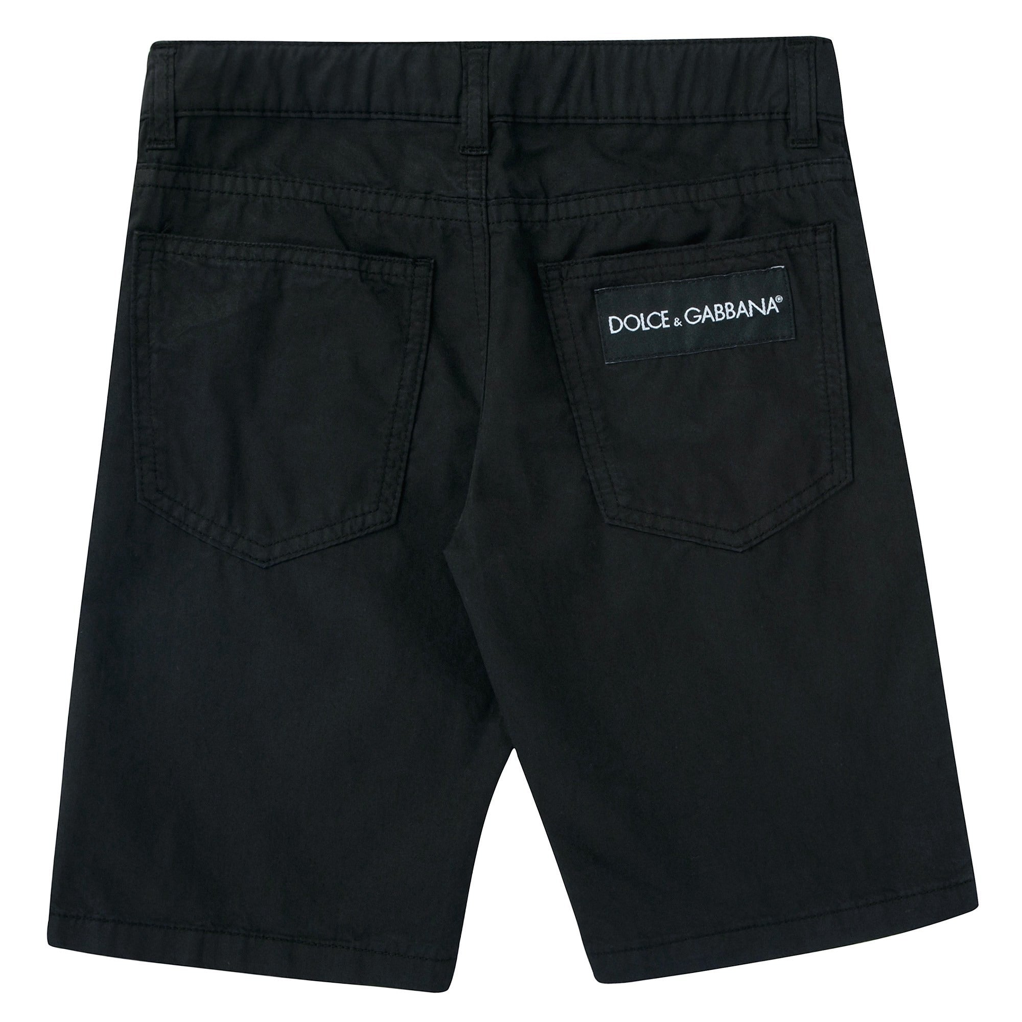 Boys Black Denim Shorts