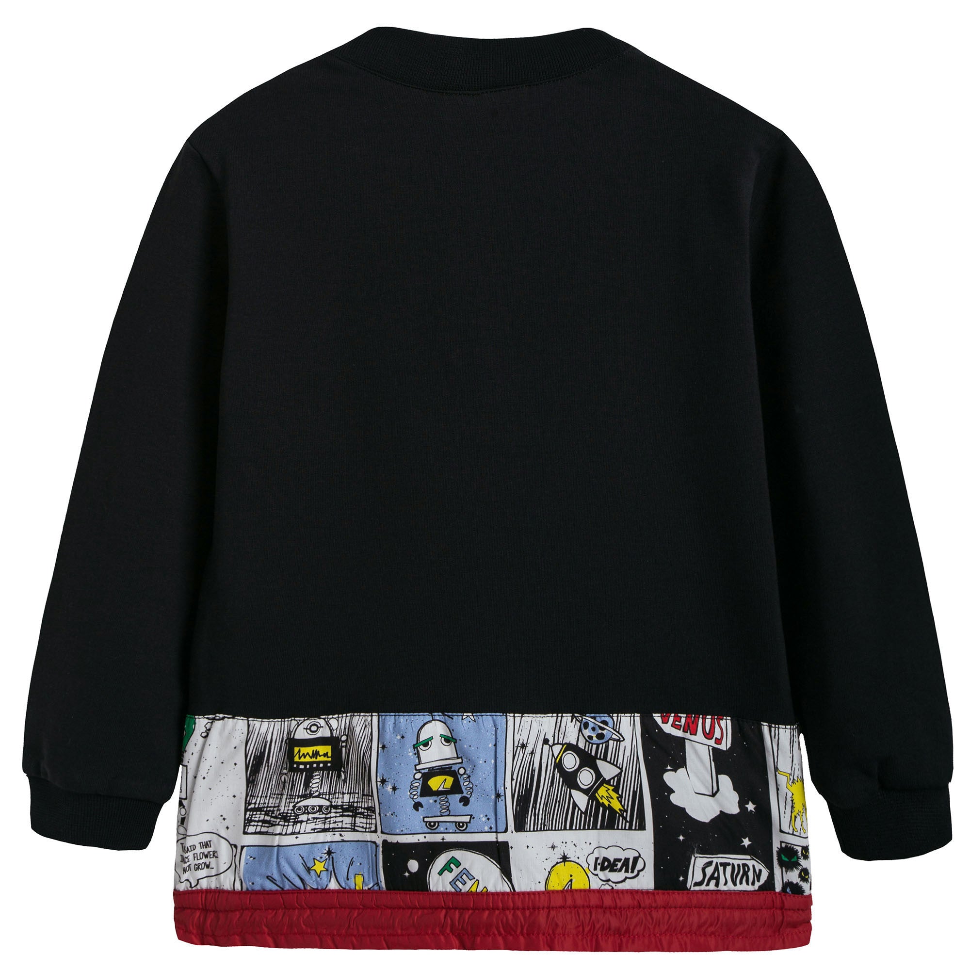 Boys Black Cotton Cardigan