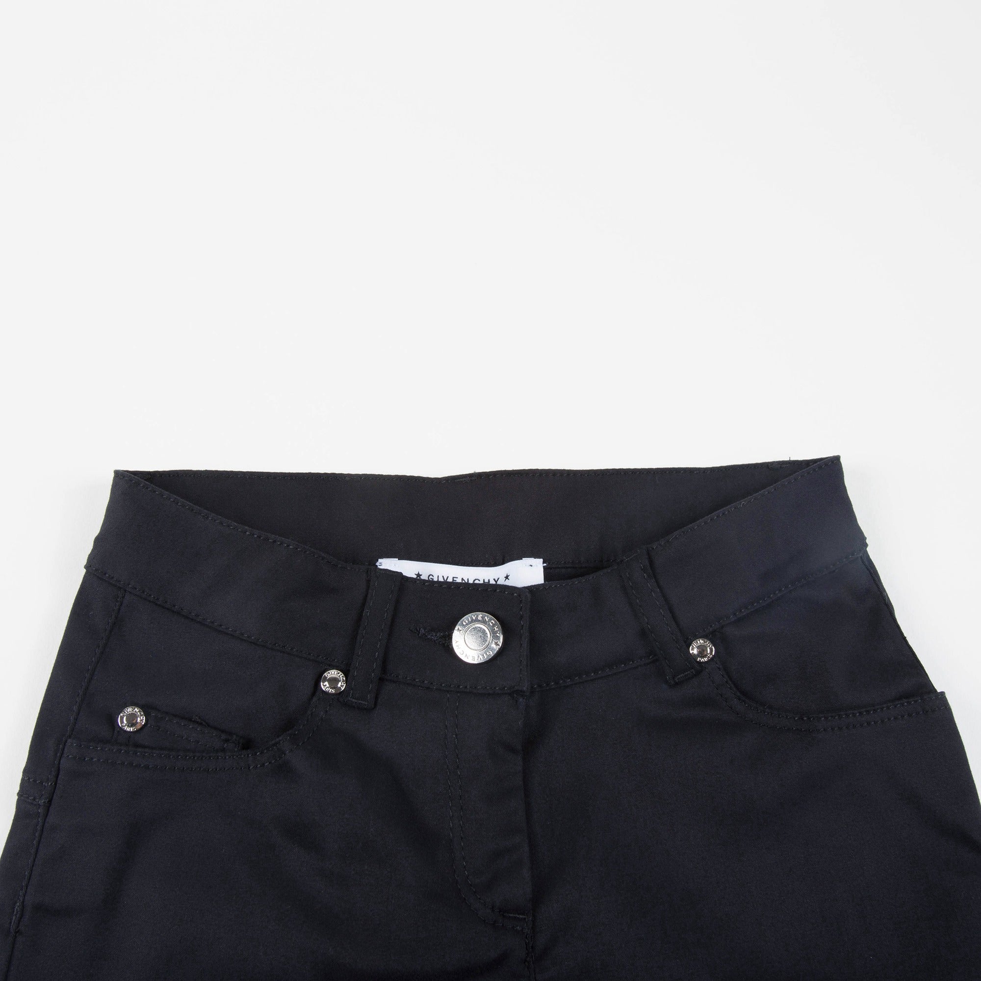 Girls Black Cotton "Star" Jeans