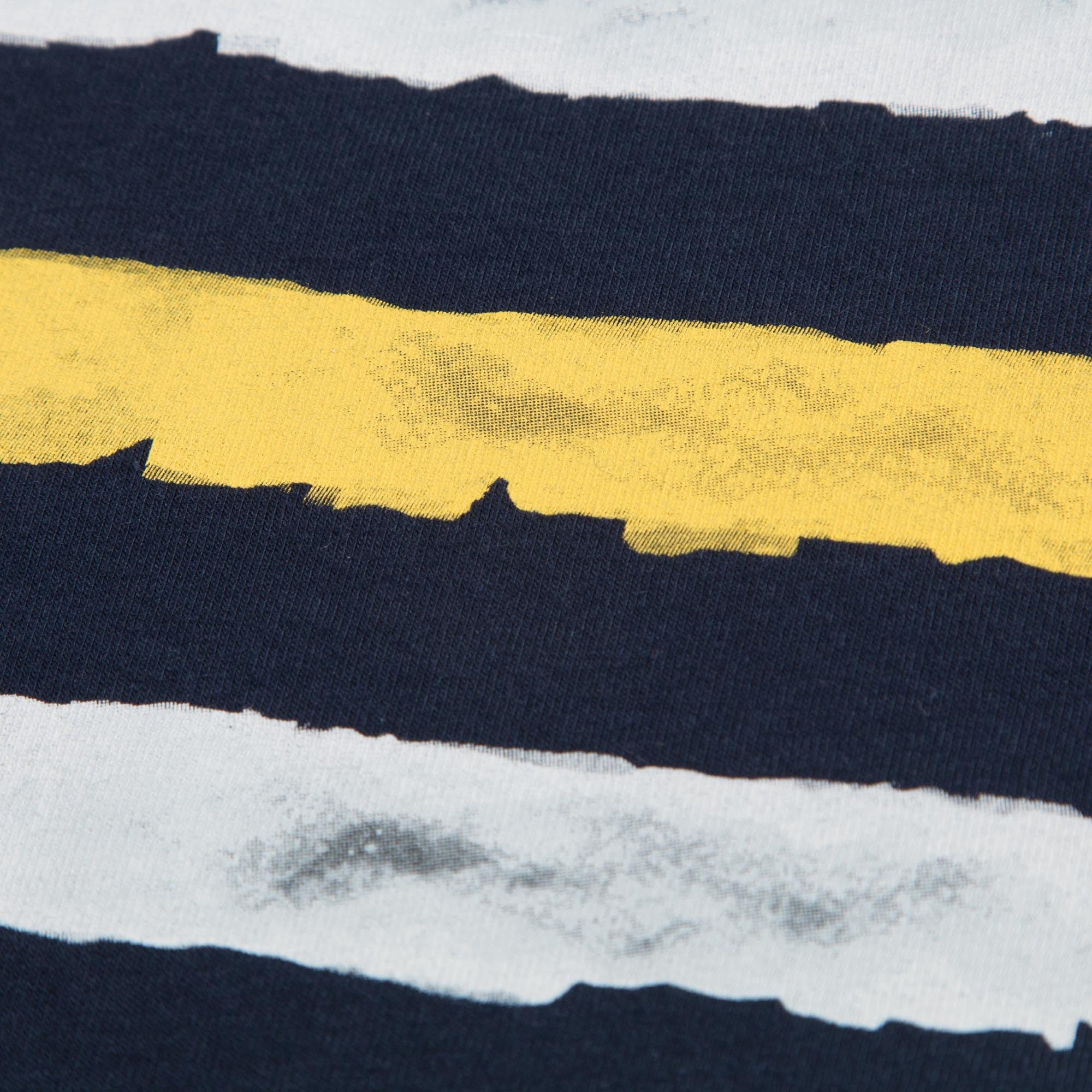 T-shirt à rayures bleu foncé et blanc pour garçons