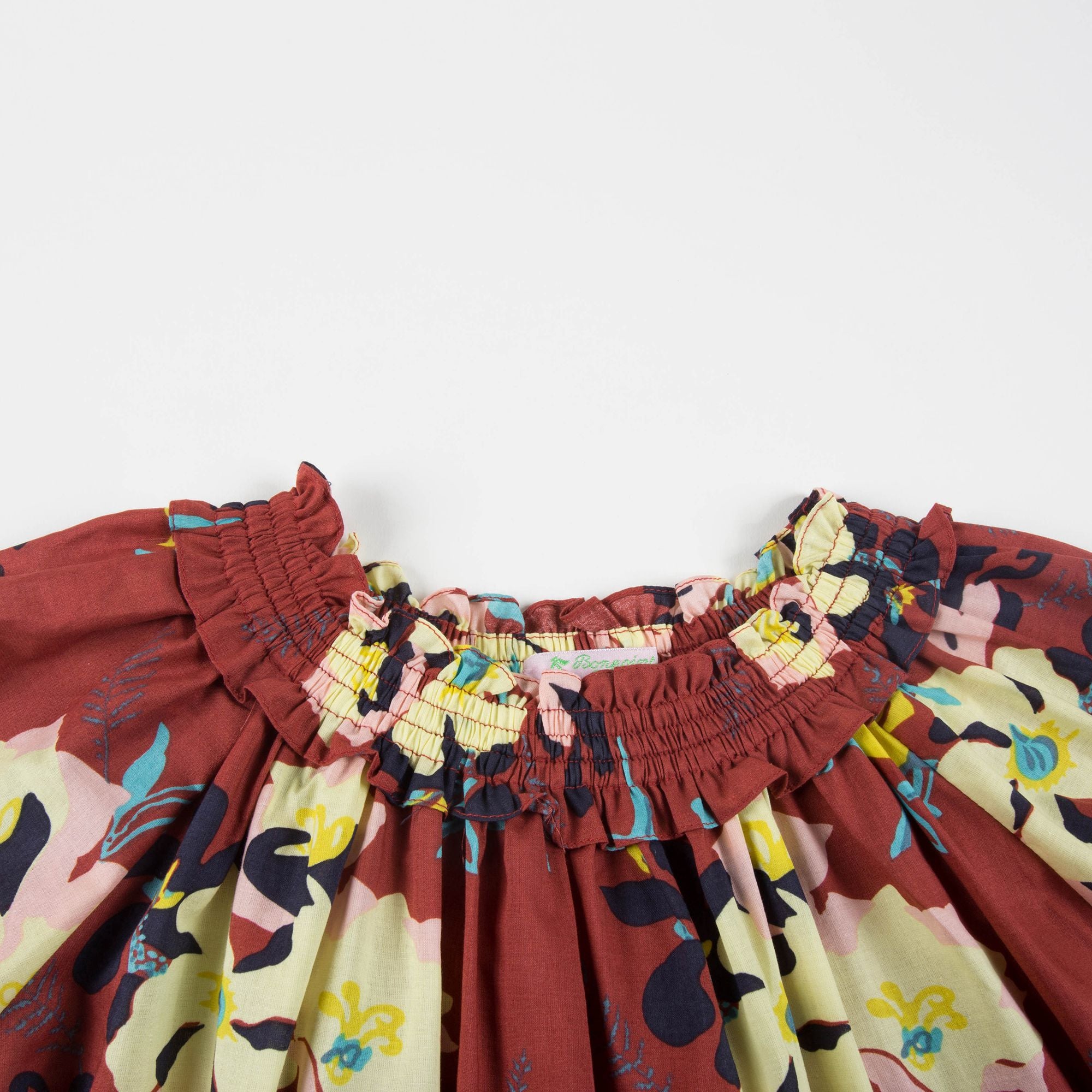 Robe imprimée lie-de-vin pour fille