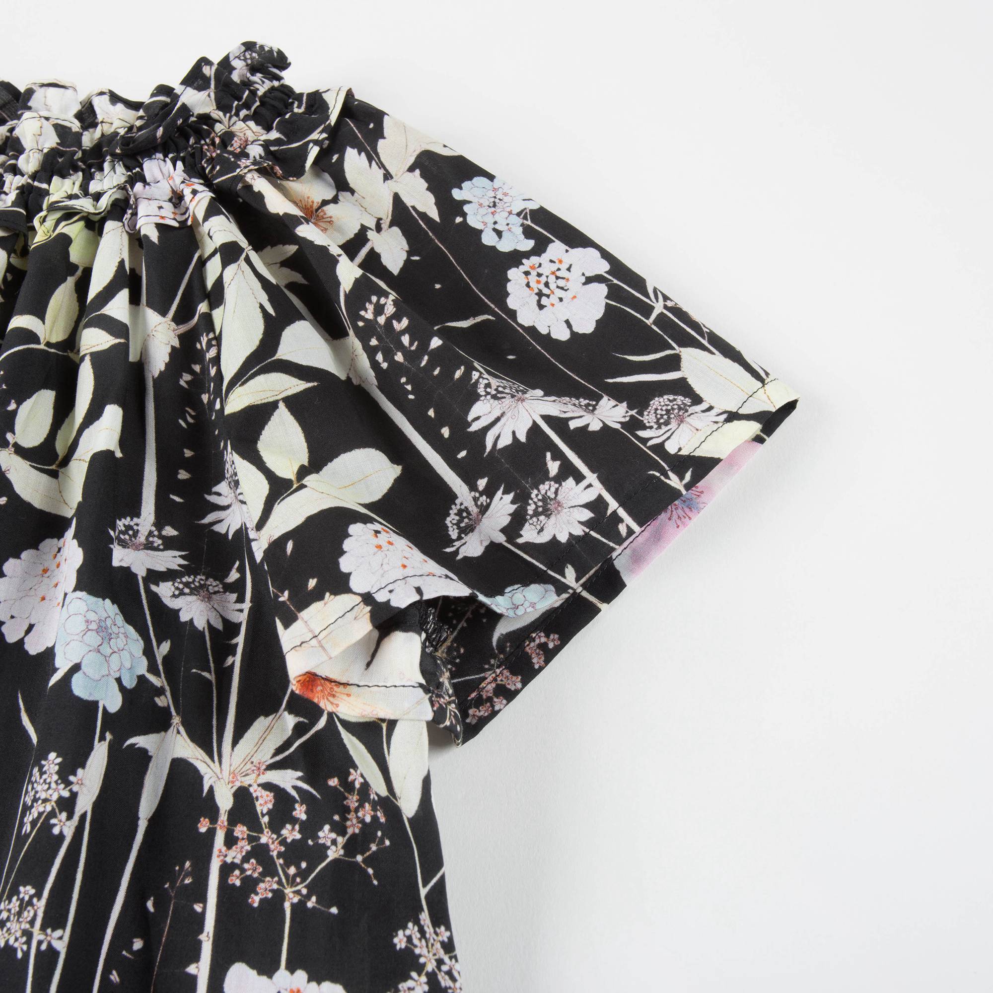 Robe noire imprimée pour fille