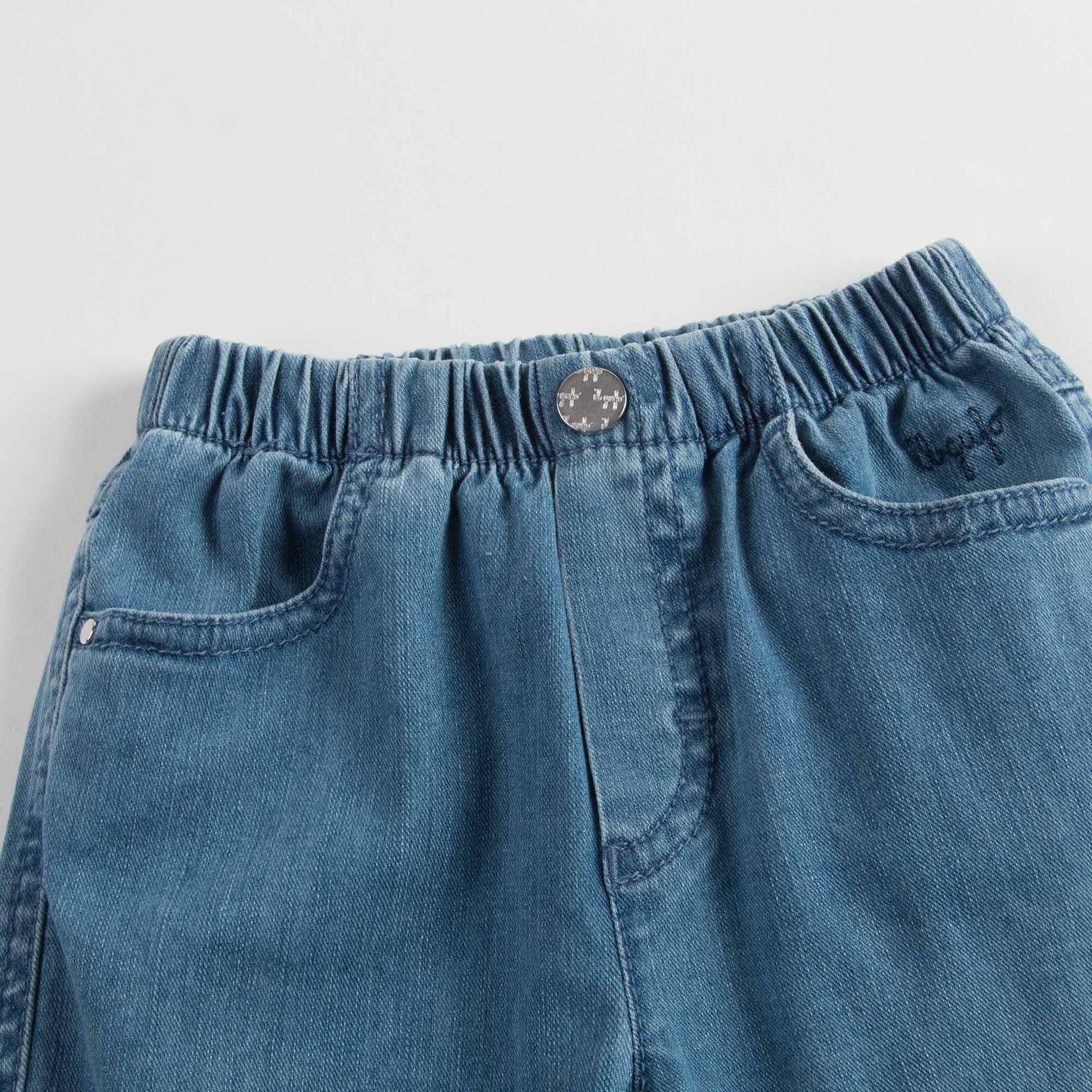 Jeans en coton bleu pour bébés filles