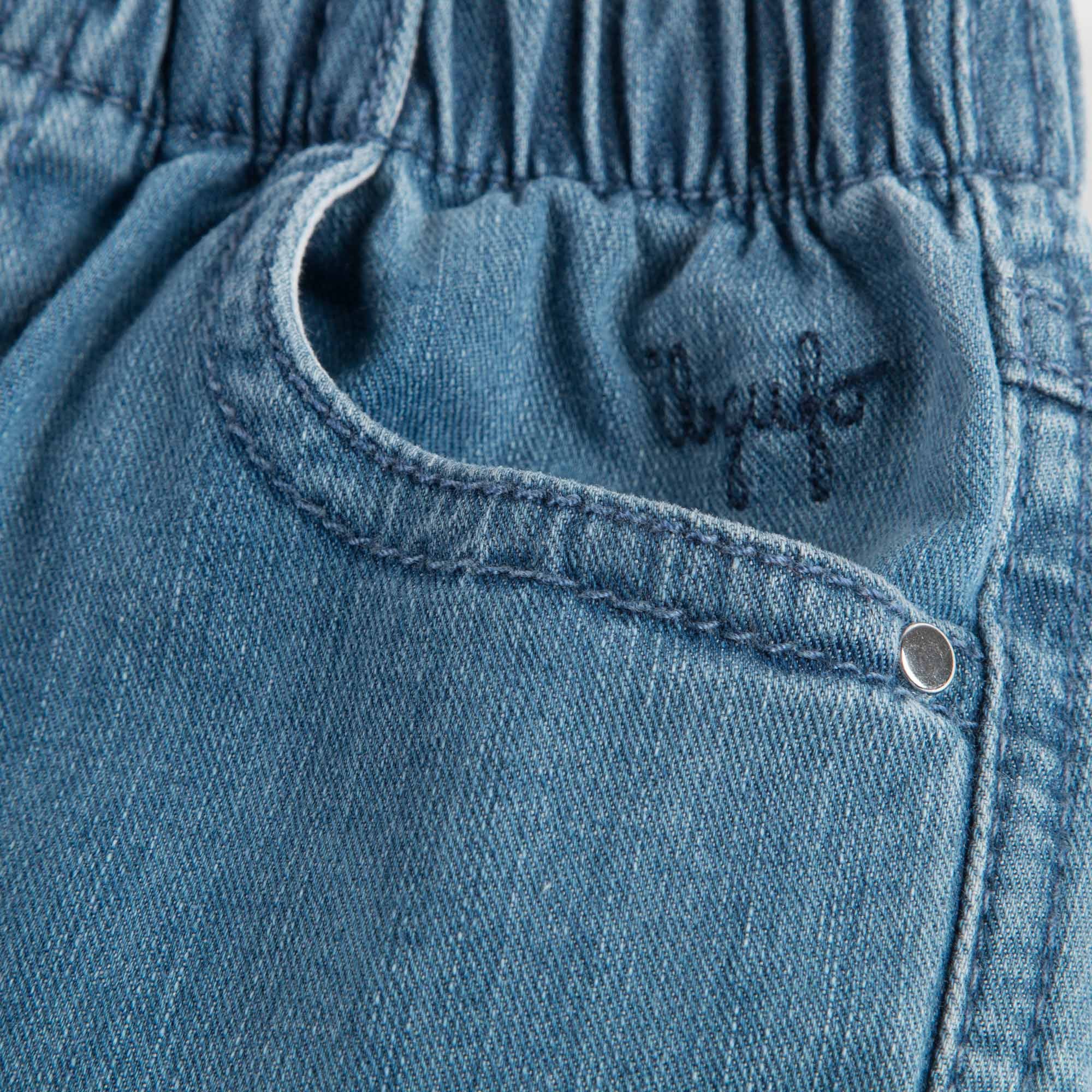 Jeans en coton bleu pour bébés filles
