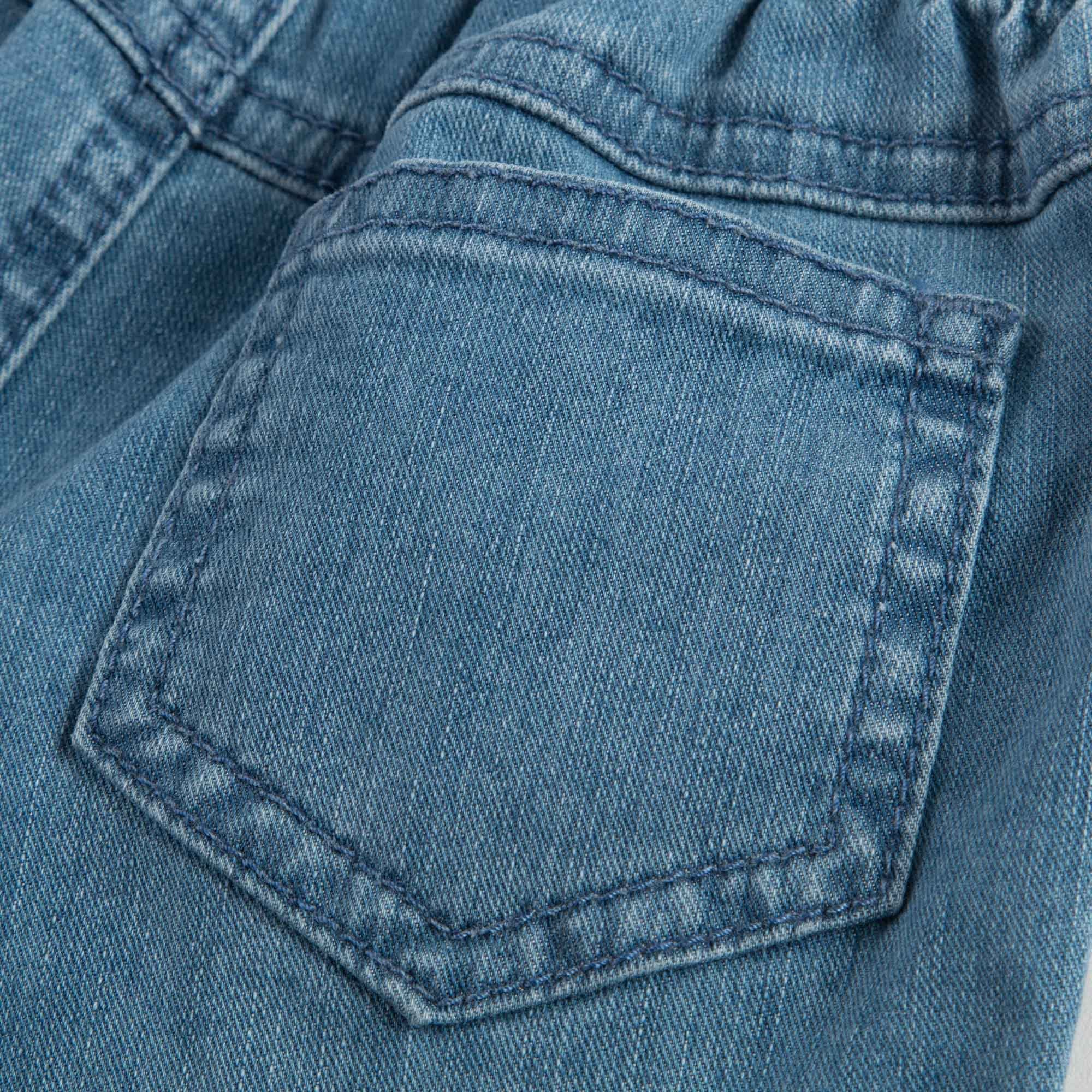 Jeans en coton bleu pour bébés filles