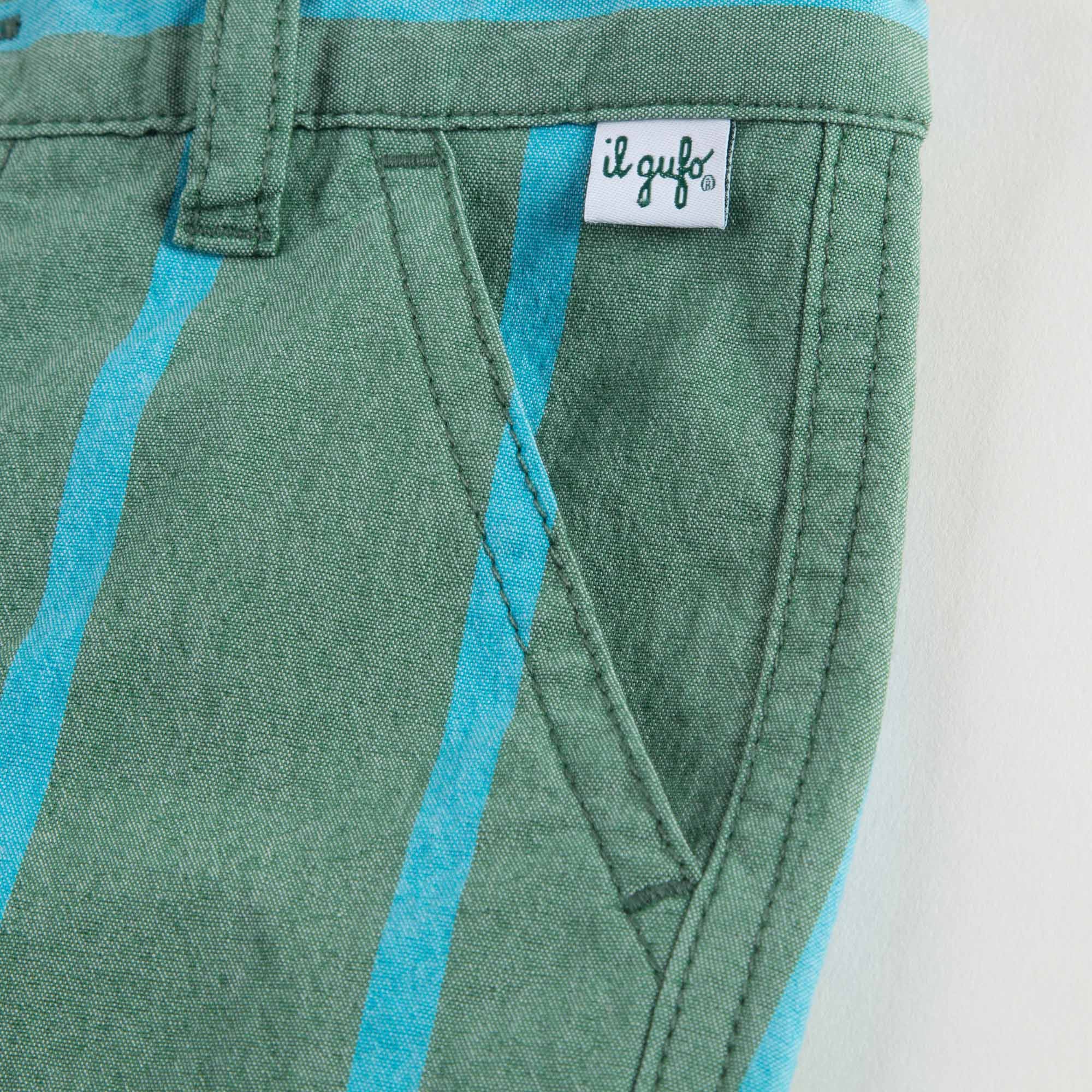 Short rayé vert pour garçons