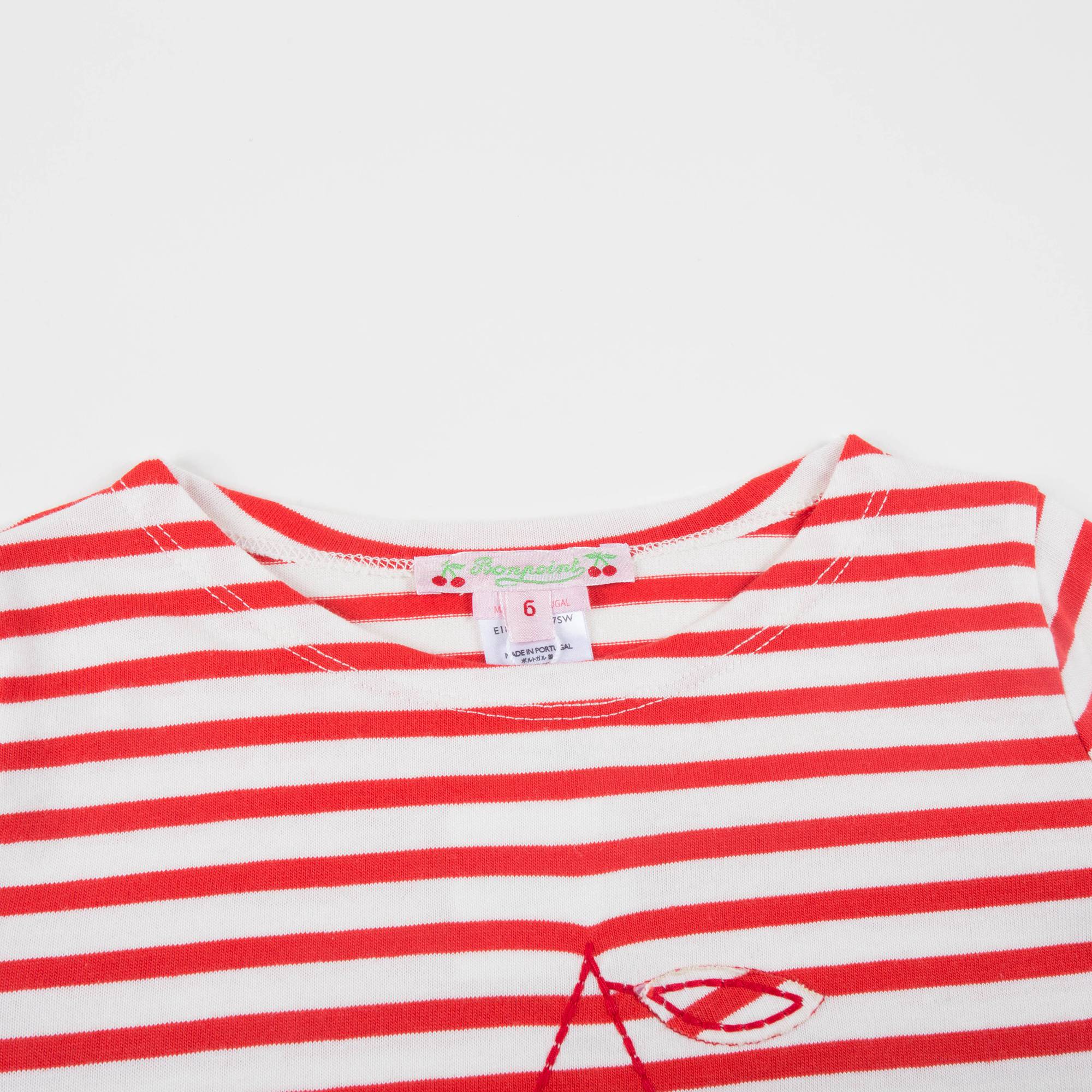 T-shirt rayé rose pour fille