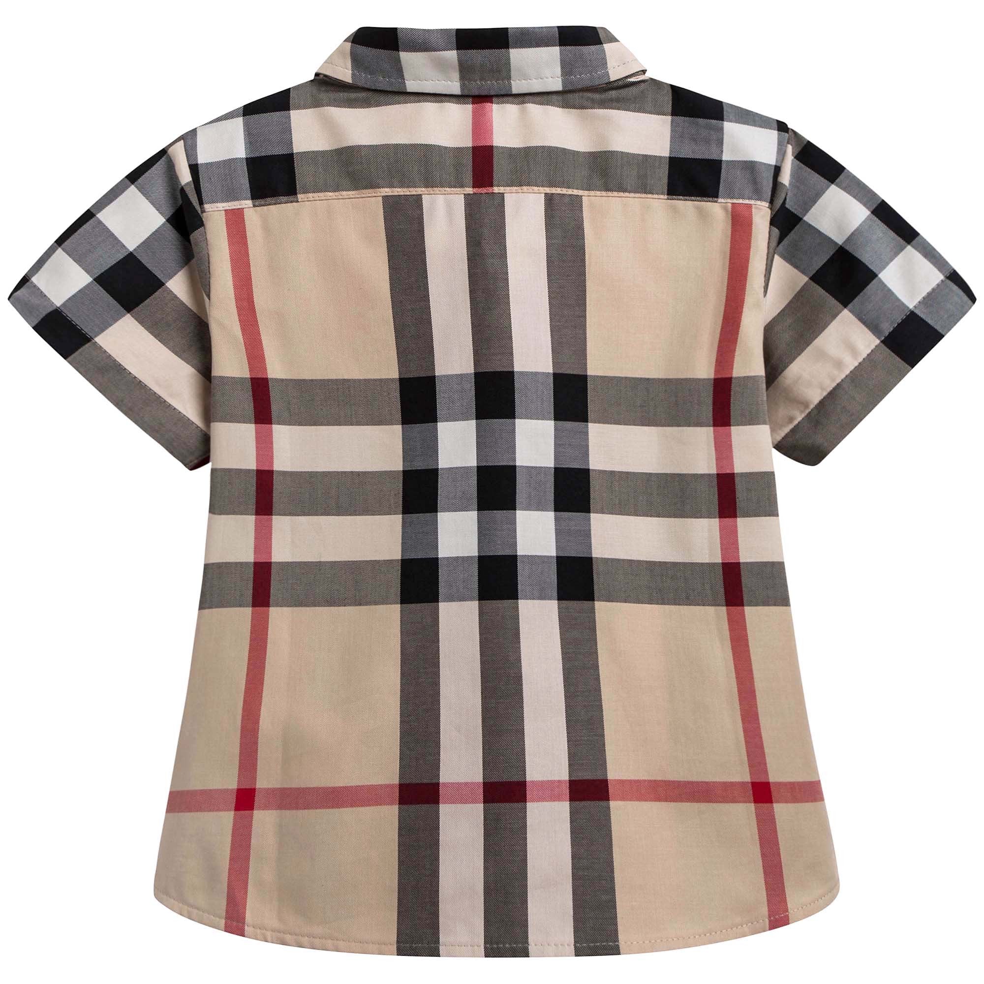 Baby Boys Classic Check Short Sleeve Shirt