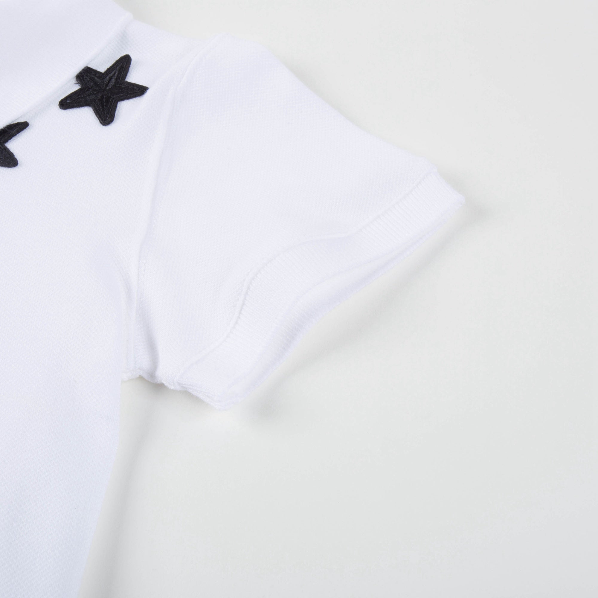 Baby Boys White Viscose Polo Shirt