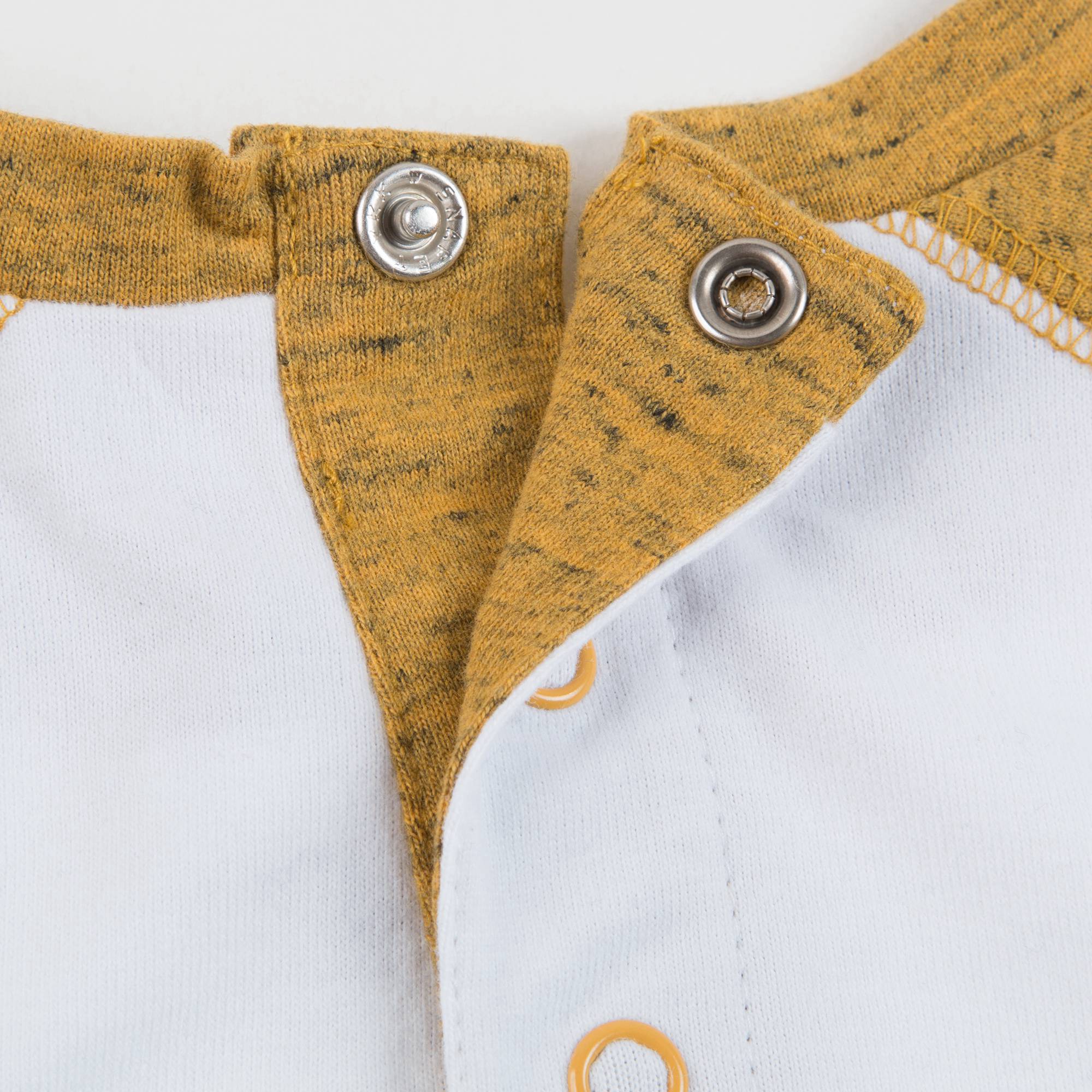 Baby Boys White & Yellow T-shirt With Car Print