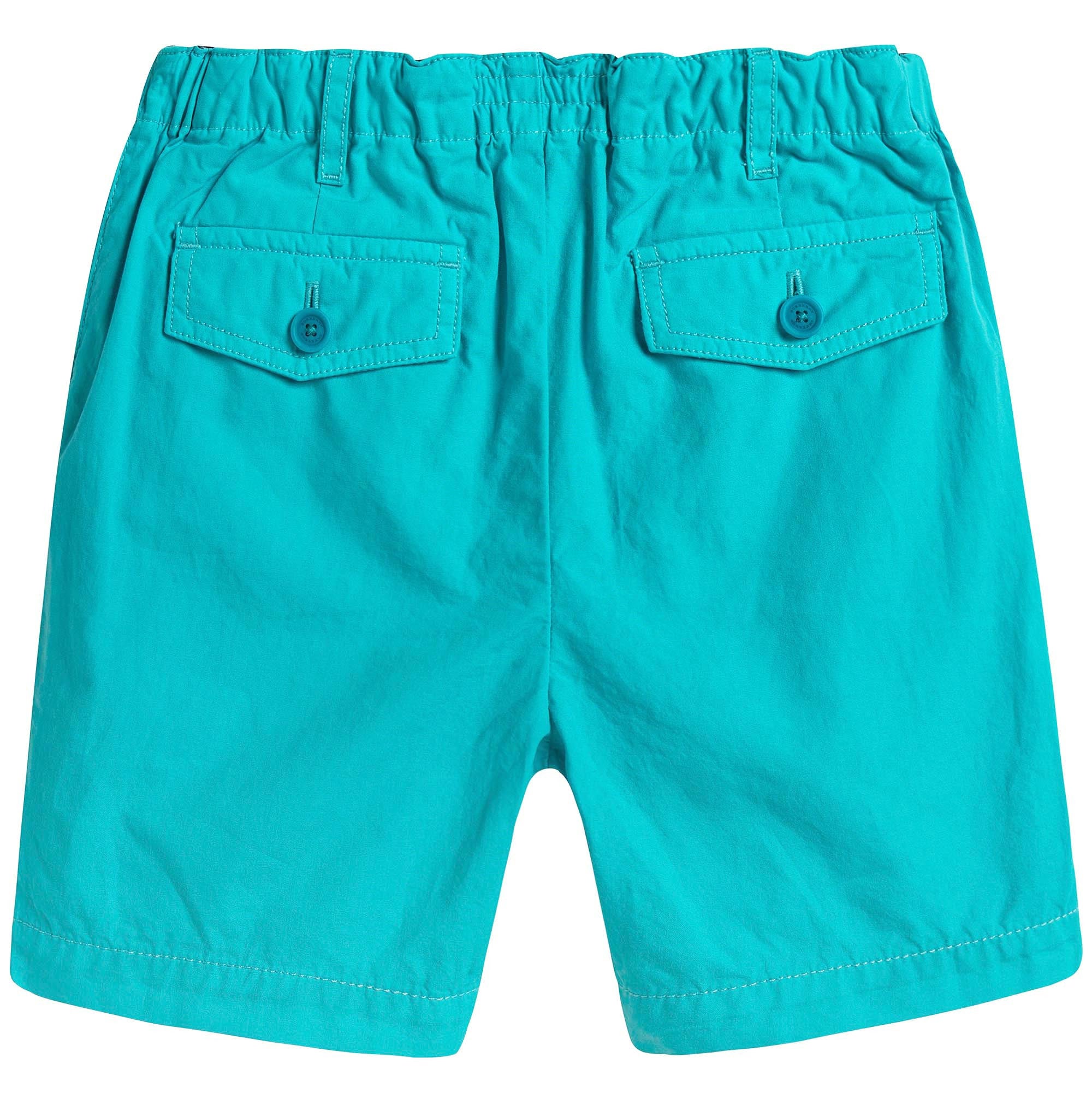 Baby Boys Turquoise Blue Cotton Shorts