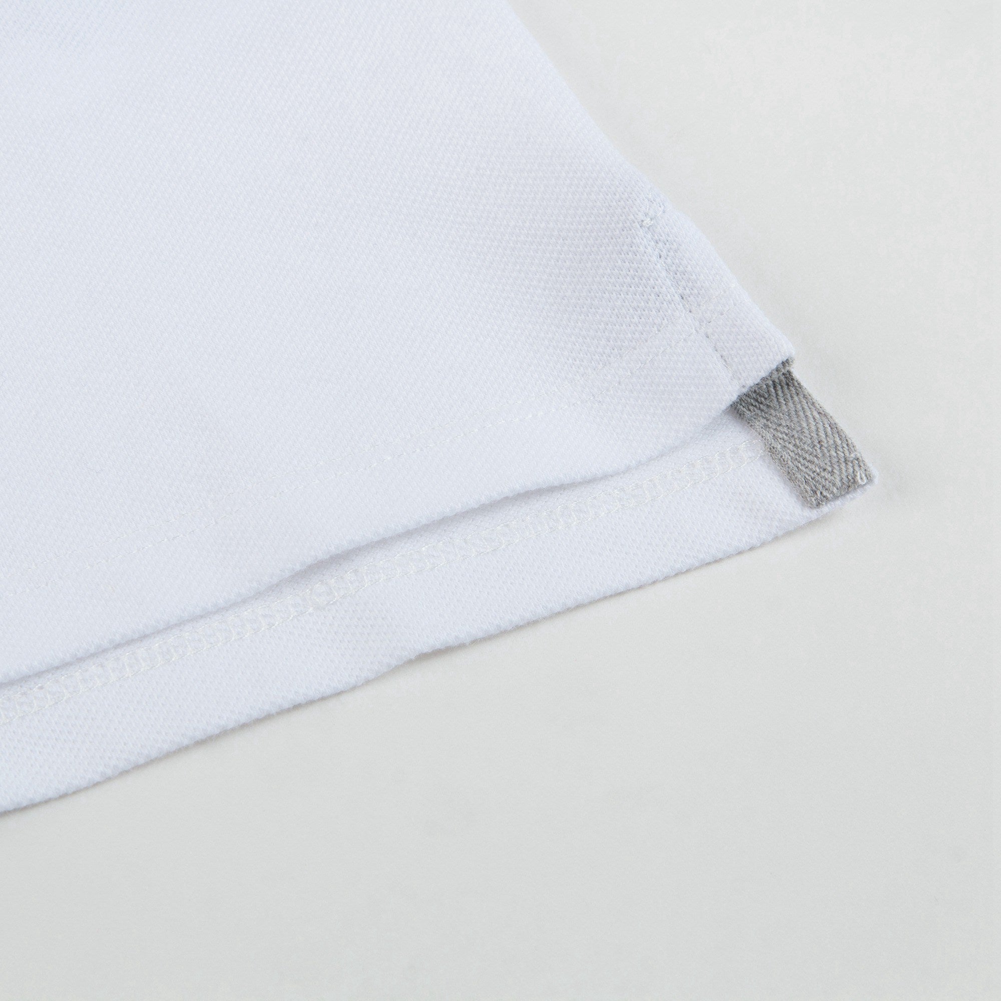 Boys White Cotton Polo Shirt With Check Trim