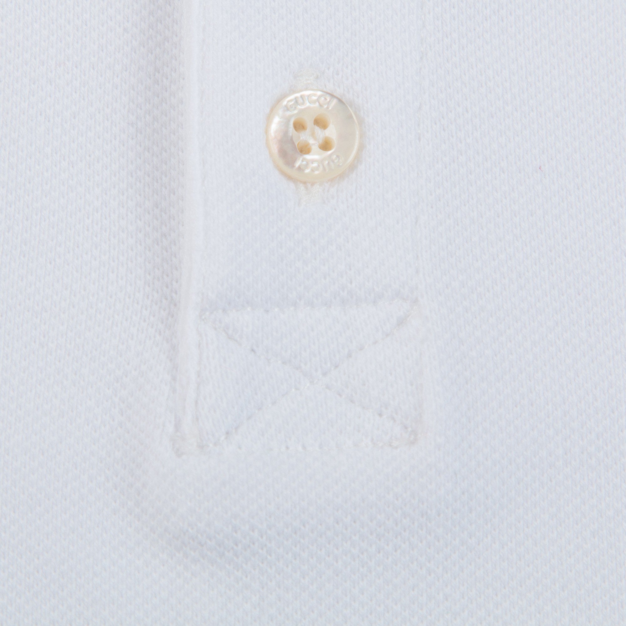 Boys White Cotton Polo Shirt With Check Trim