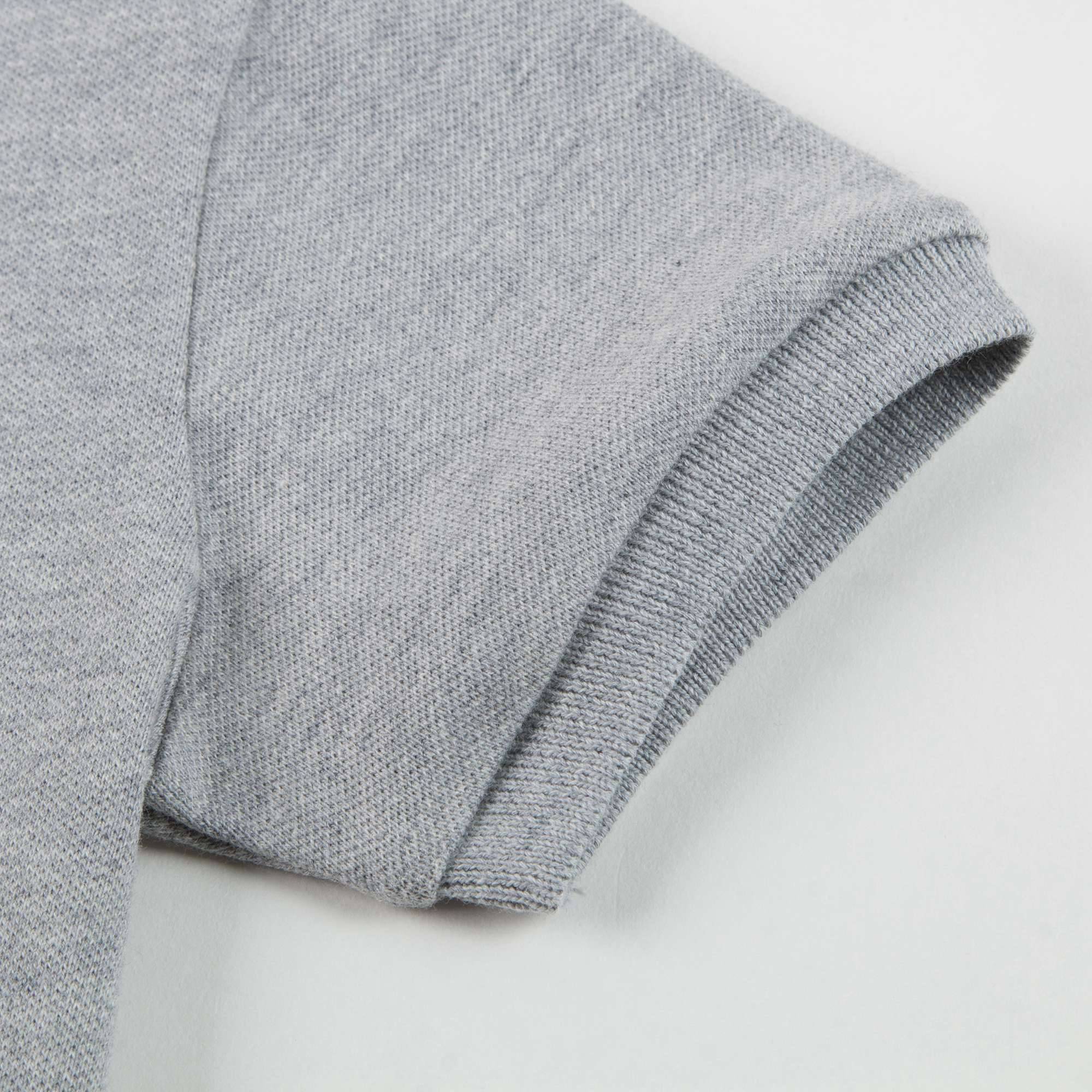 Boys Grey Cotton Polo Shirt