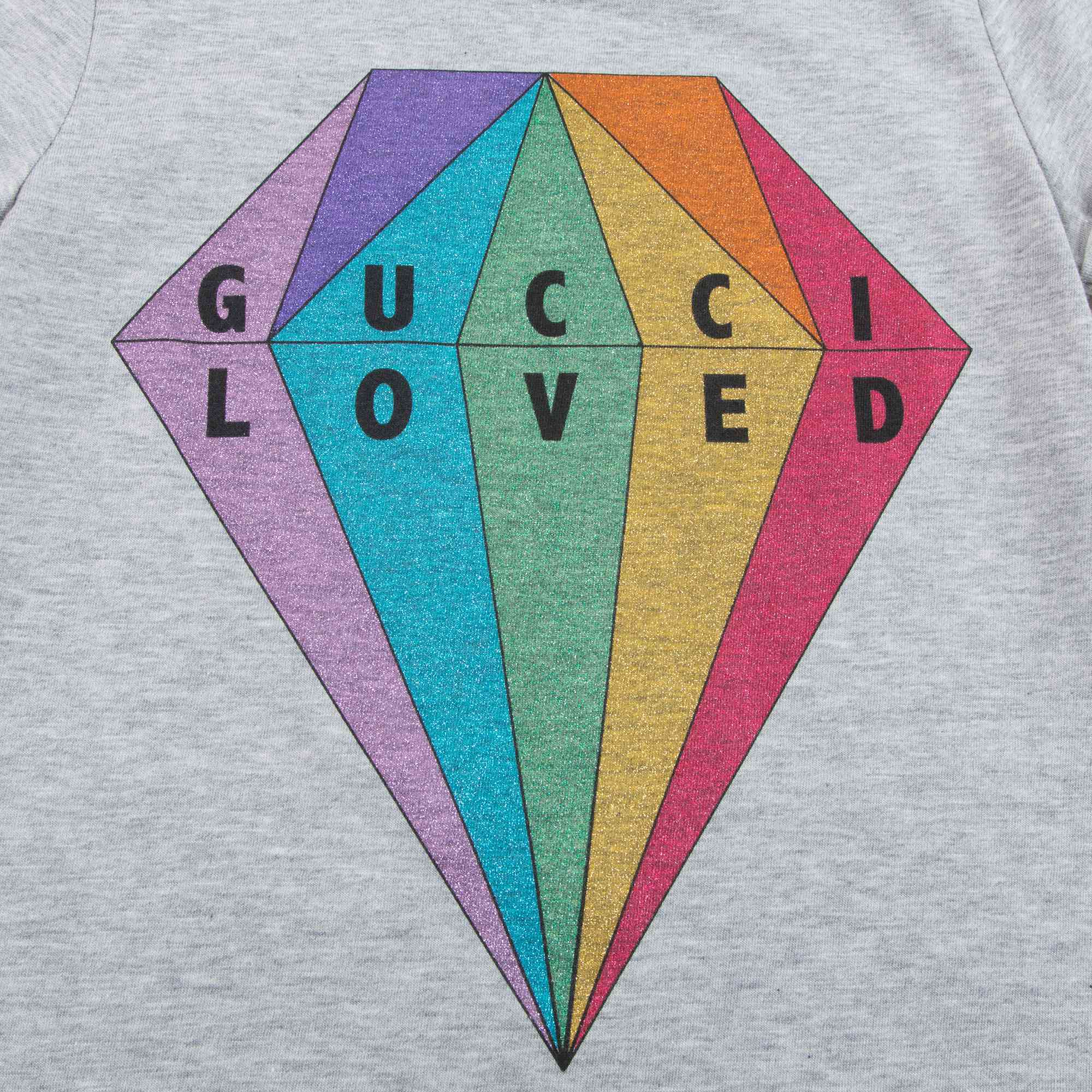 T-shirt gris « Loved » pour fille