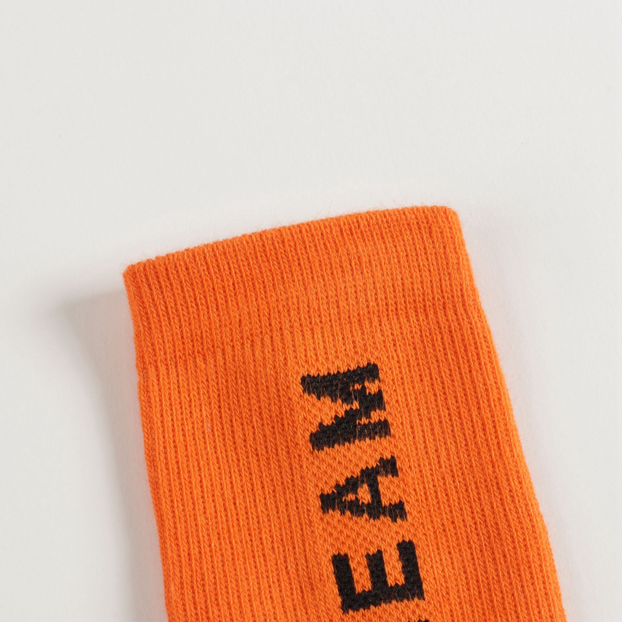 Boys & Girls Orange Logo Cotton Socks