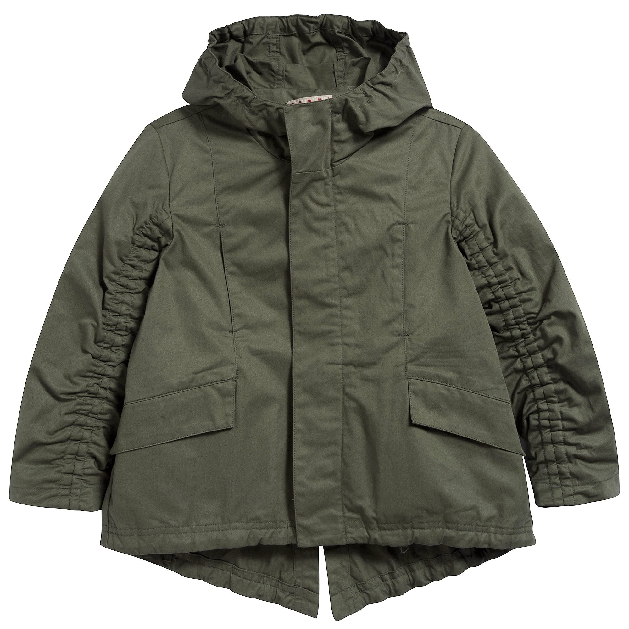 Boys Military Green Cotton Jacket