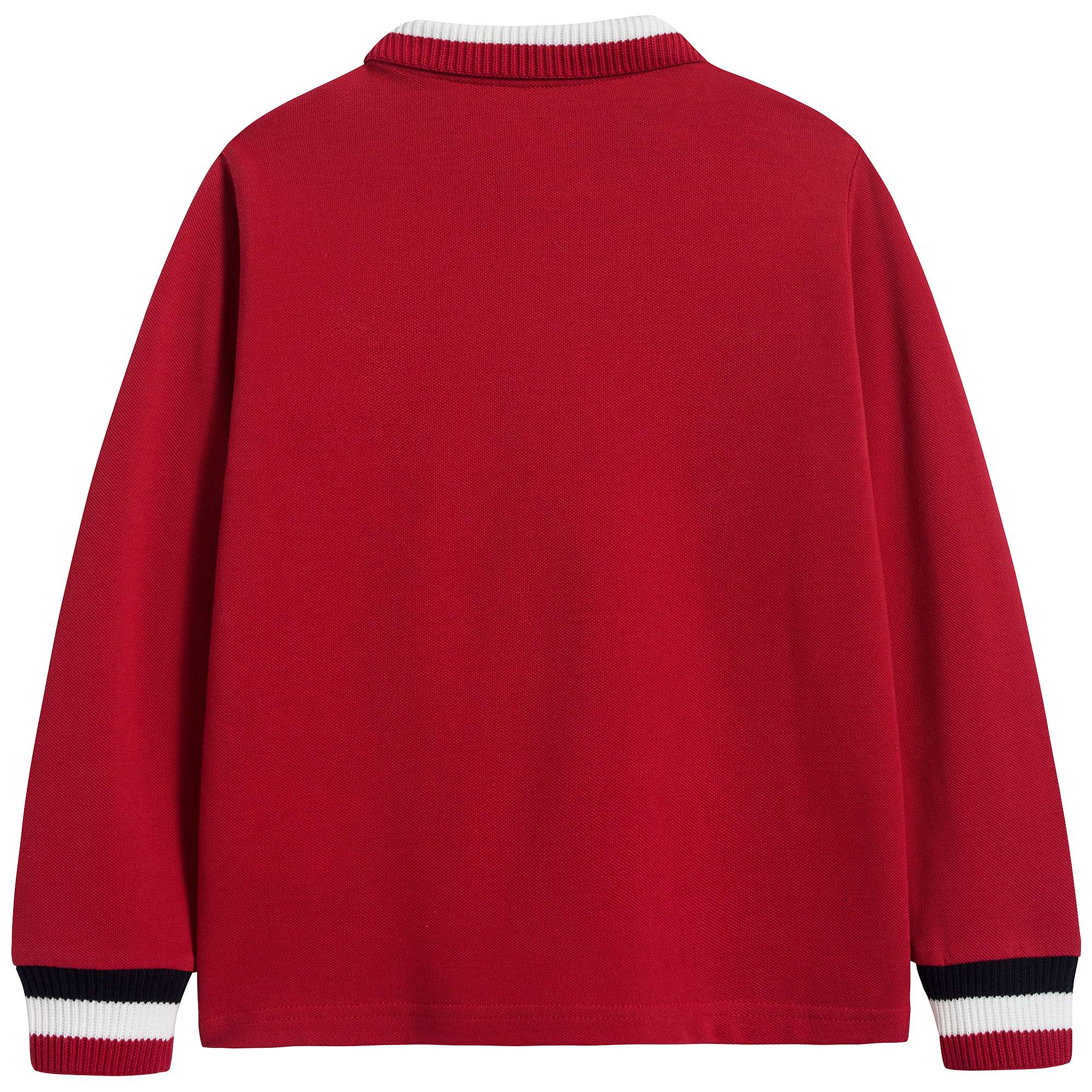 Boys Red Cotton Polo Shirt