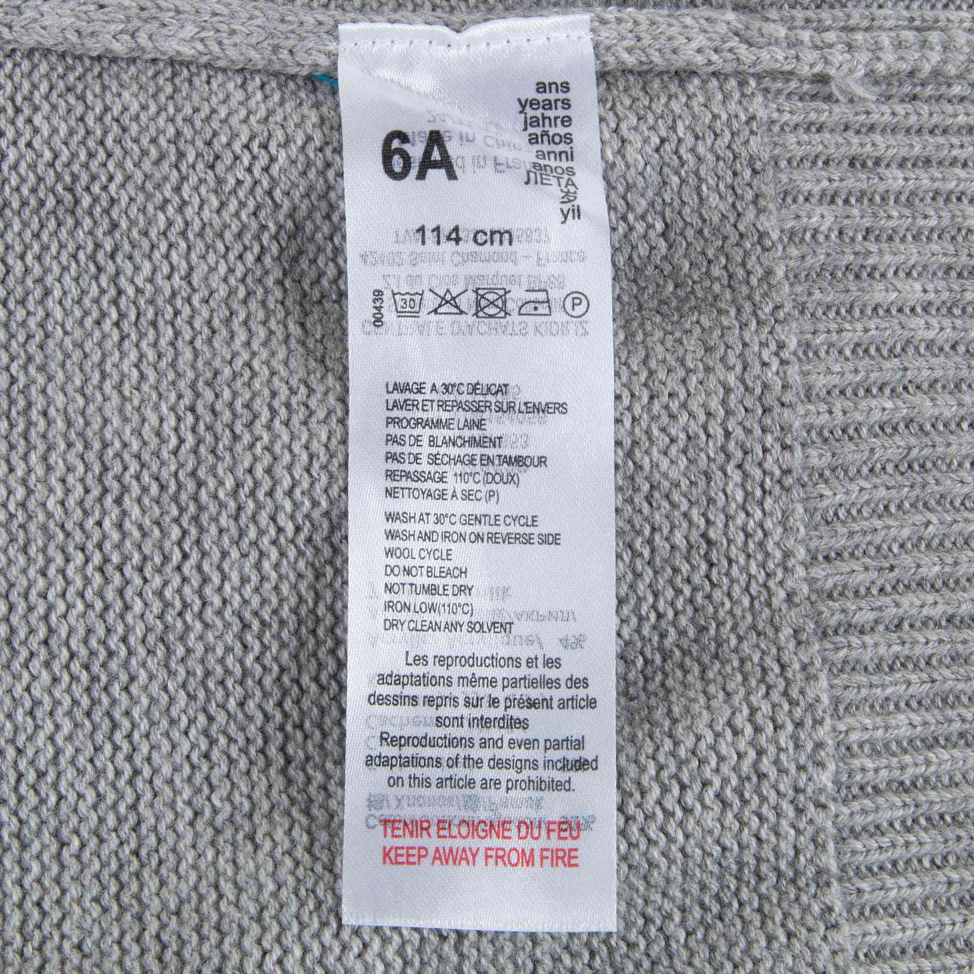 Boys Marl Grey Cotton Sweater