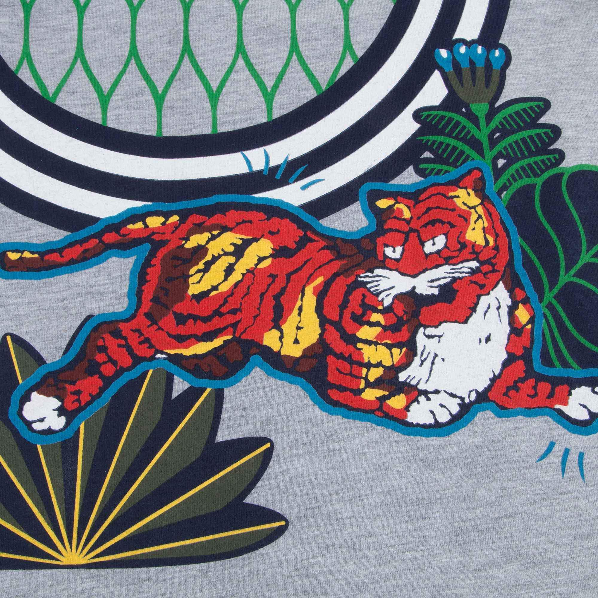 Boys Marl Grey Printed Cotton T-shirt