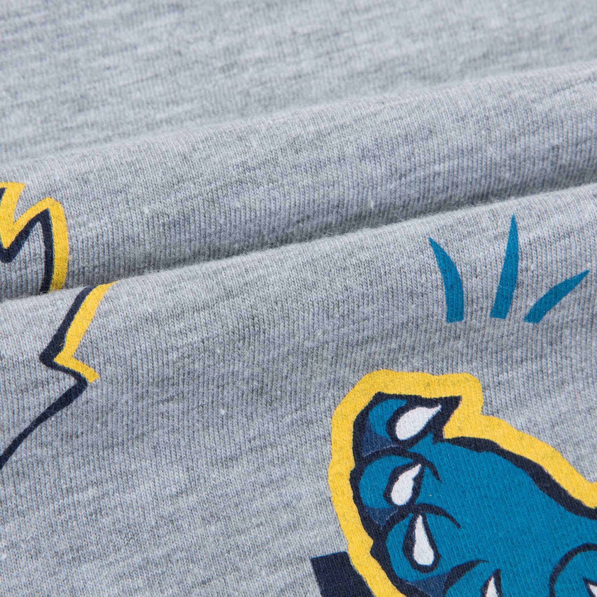 Boys Marl Grey Printed Cotton T-shirt