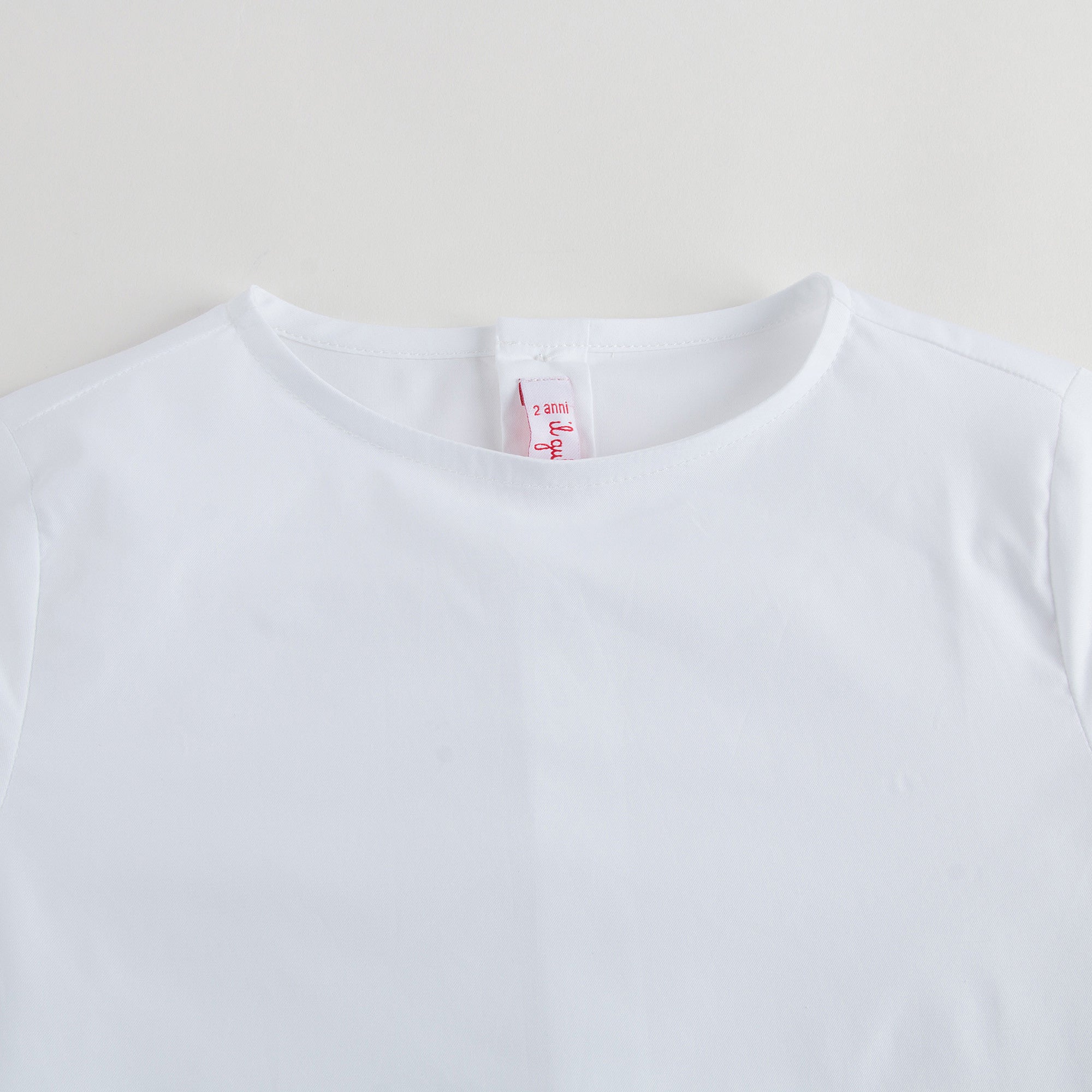 Girls White Cotton Lotus Leaf Trims Blouse - CÉMAROSE | Children's Fashion Store - 3