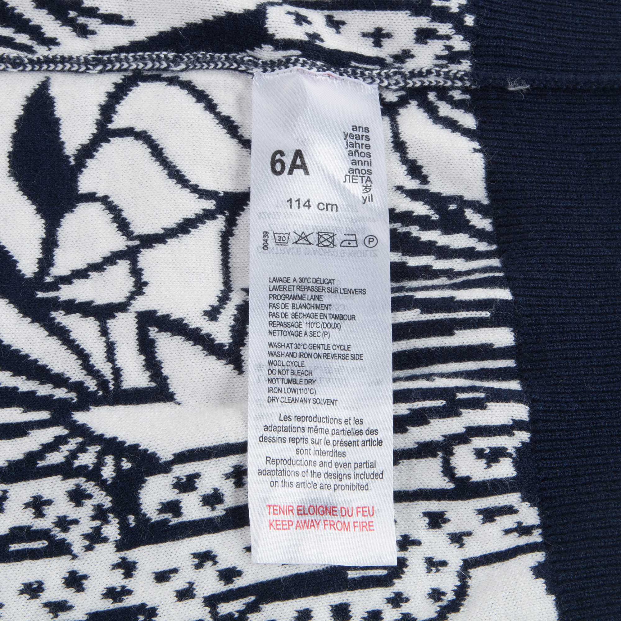 Robe en coton noir imprimé pour fille