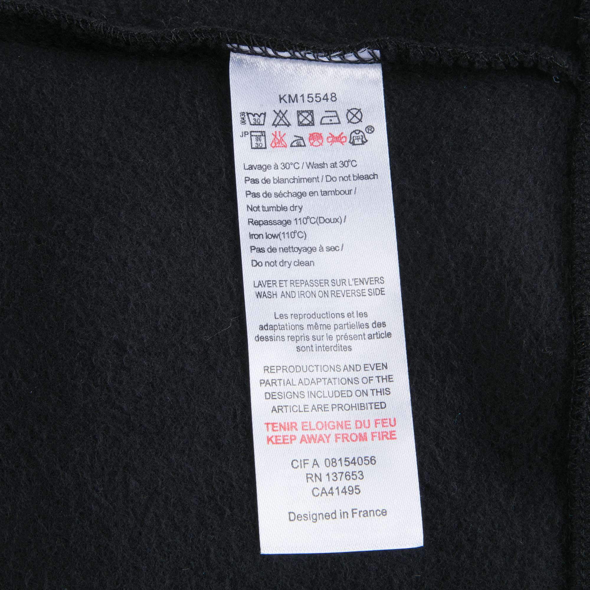 Boys Black With Tiger Logo Cotton Sweatshirt