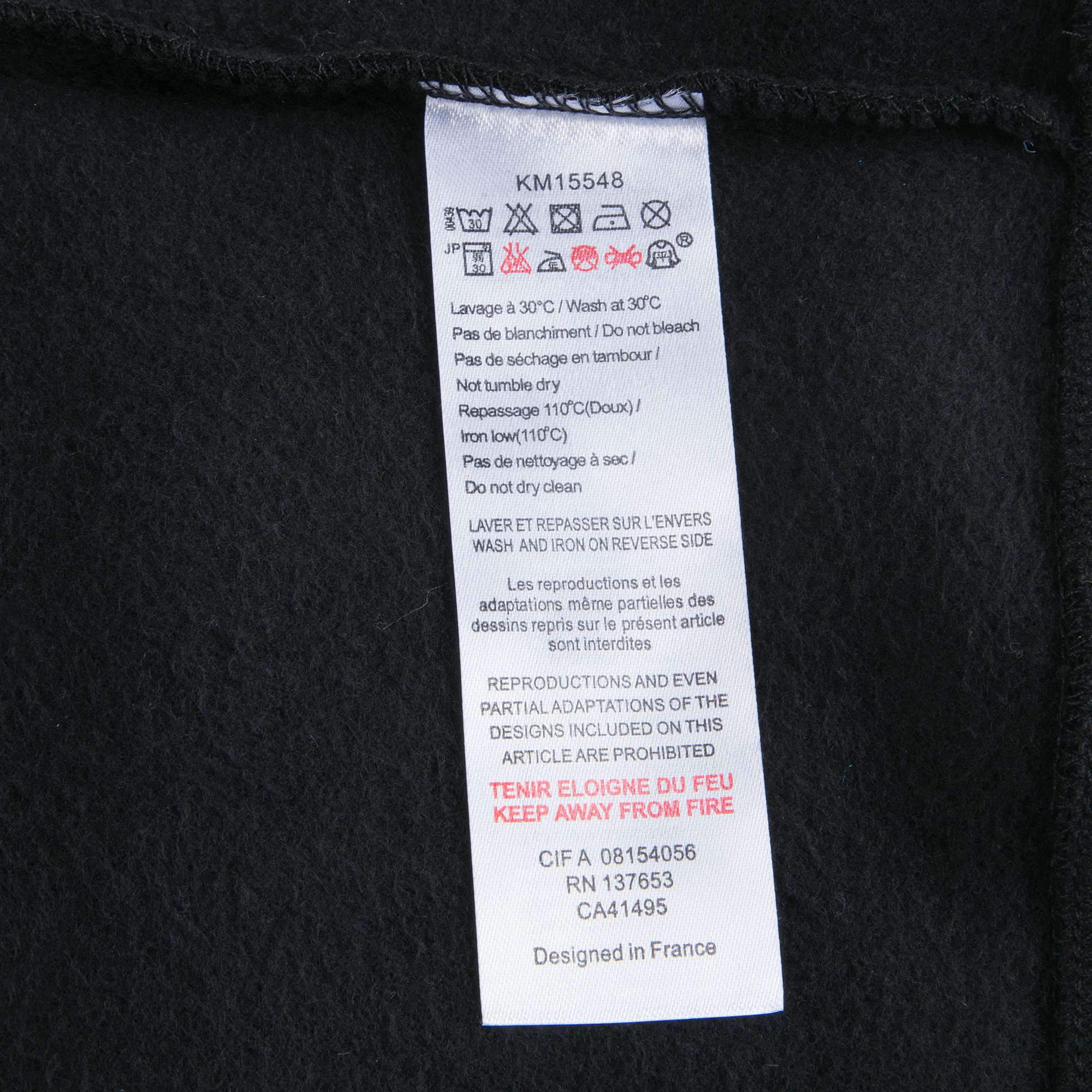 Boys Black With Tiger Logo Cotton Sweatshirt