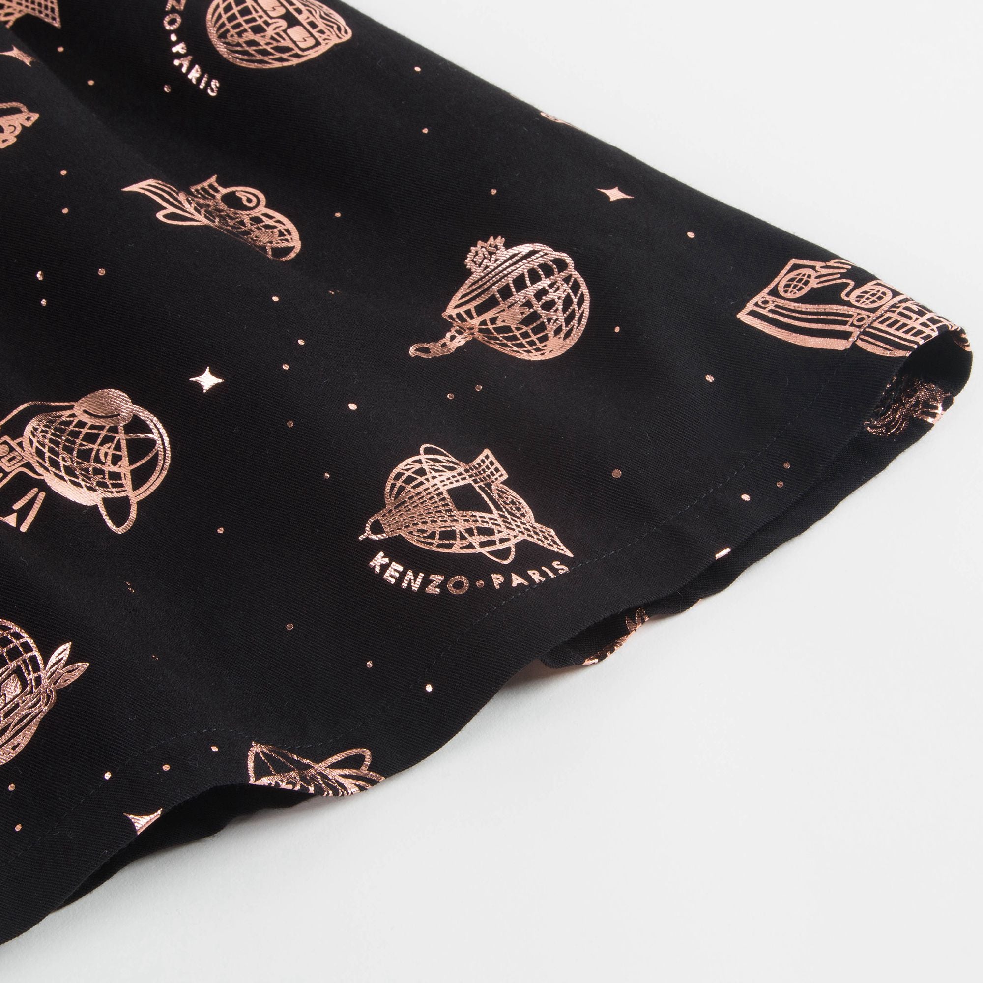 Girls Black Tiger Printed Dress
