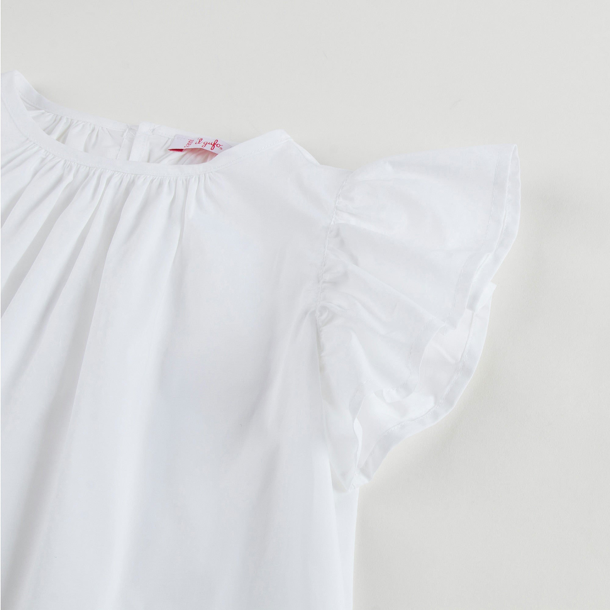 Girls White Cotton Ruffled Trims Blouse - CÉMAROSE | Children's Fashion Store - 4