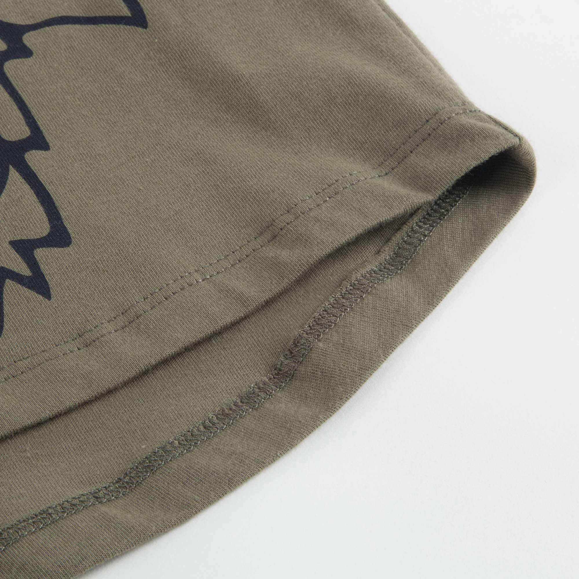 Boys Light Kaki With Tiger Cotton T-shirt