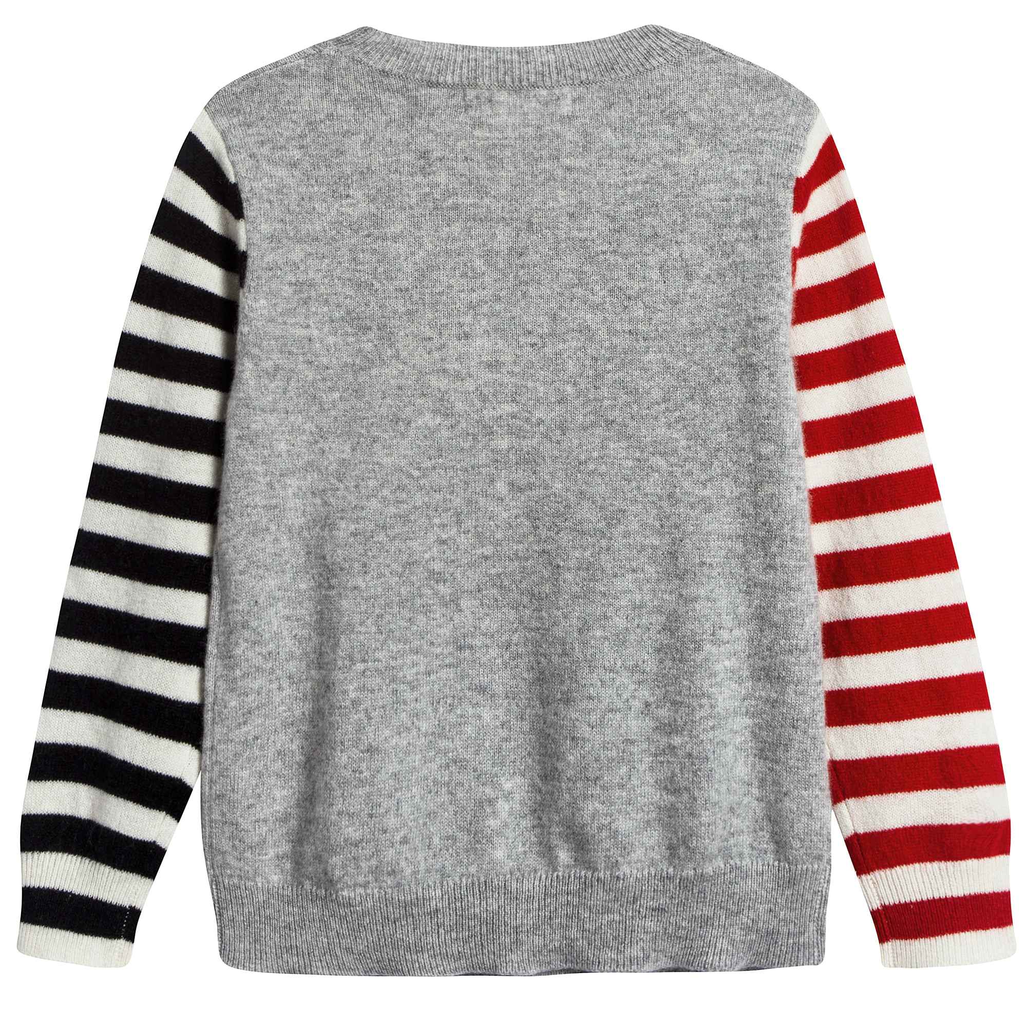 Boys Grey Melange Knits Cashmere Sweater