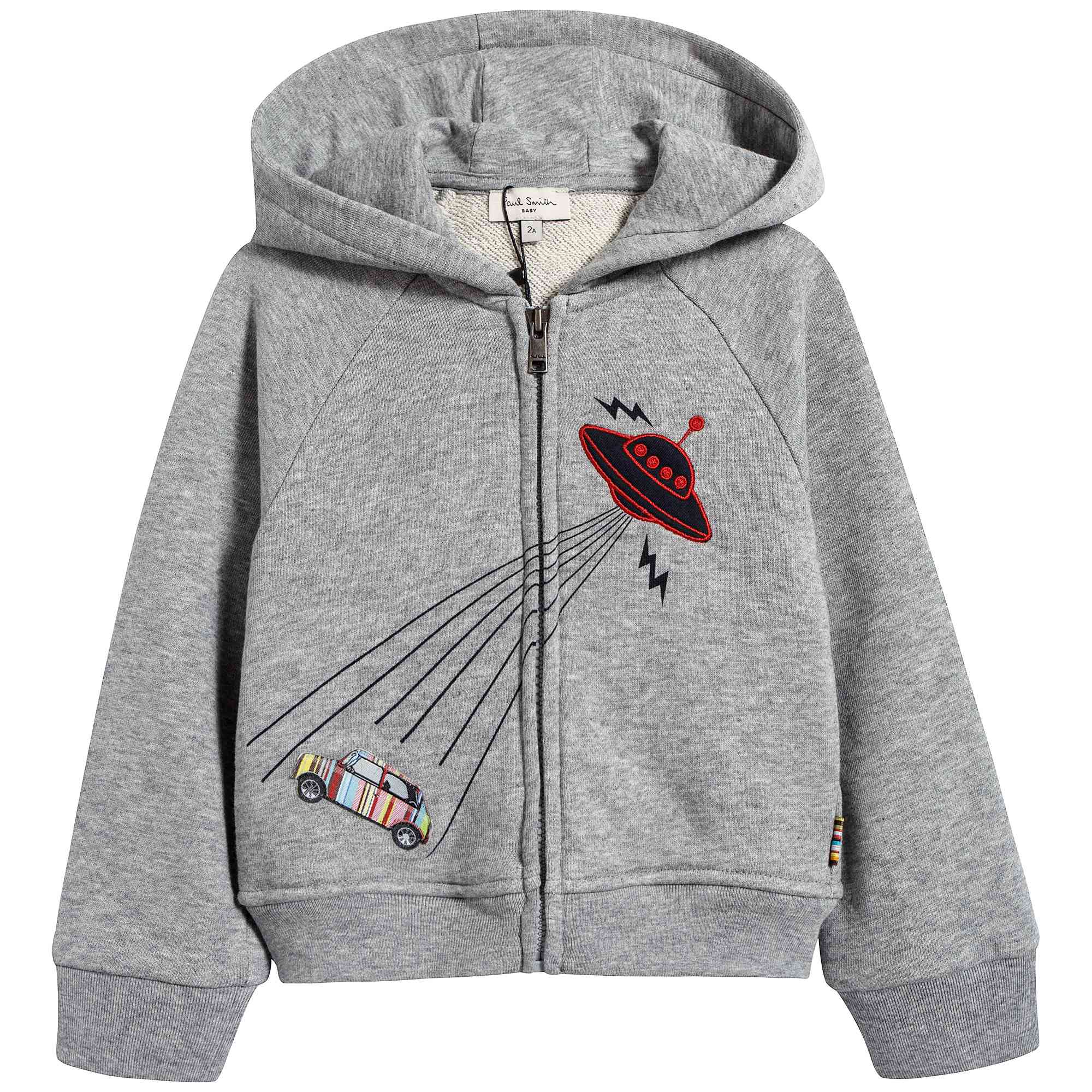 Baby Boys Marl Grey Cotton Top